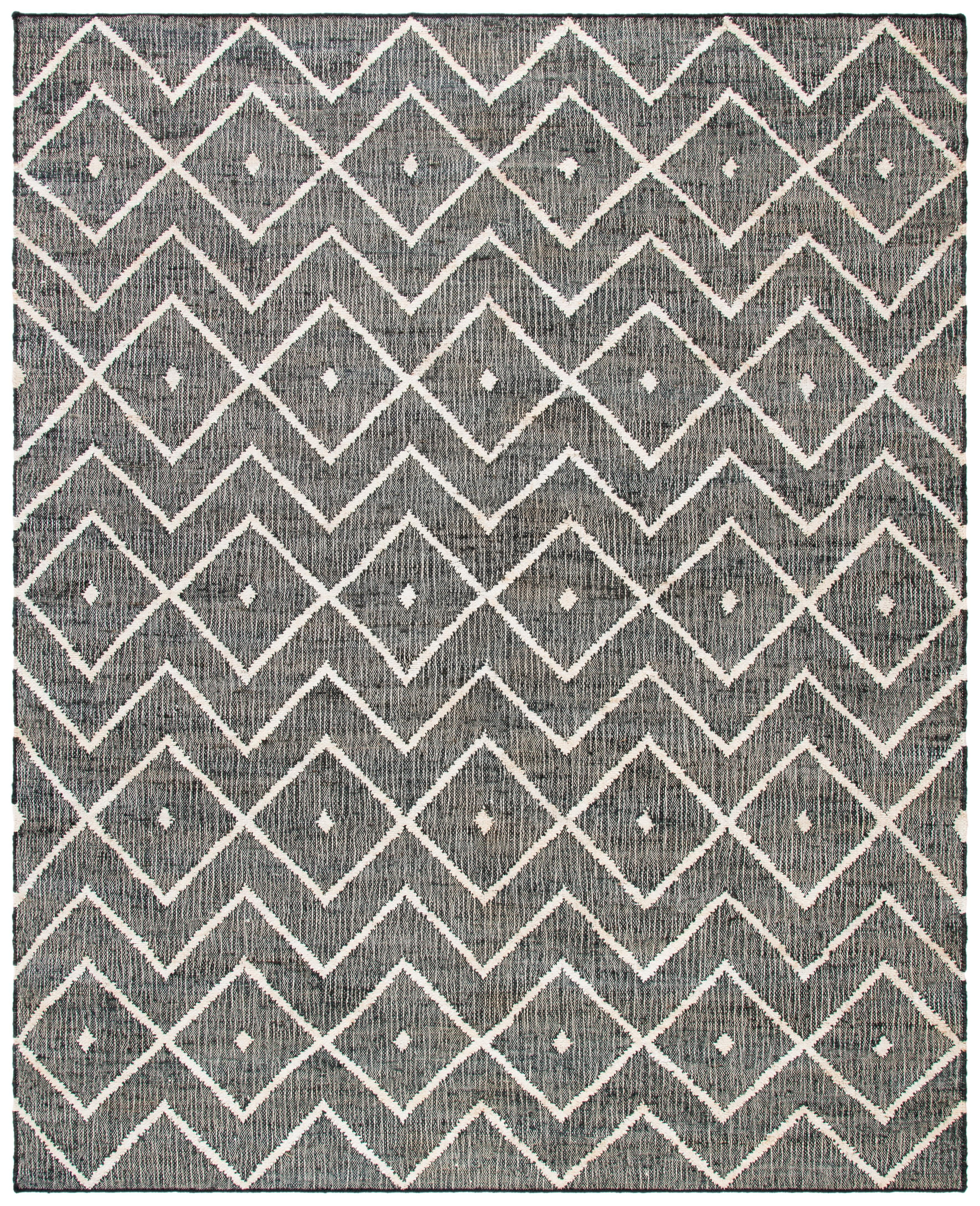 SAFAVIEH Kilim Wesley Geometric Area Rug, Charcoal/Natural, 10' x 14'