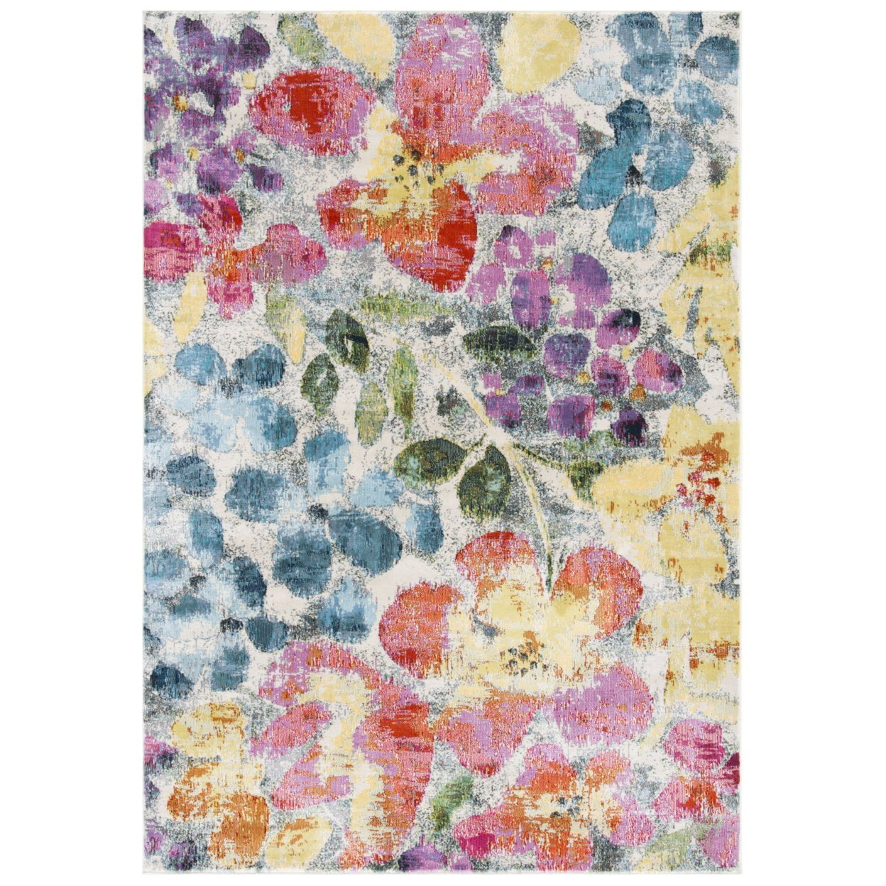 SAFAVIEH Lillian Camille Abstract Area Rug, Blue/Yellow, 3' x 5'