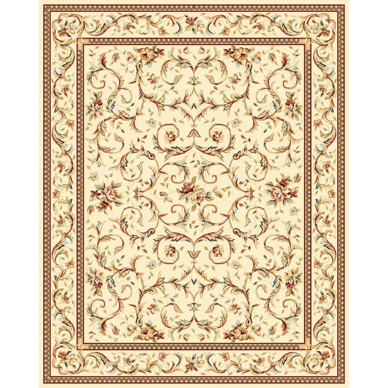 SAFAVIEH Lyndhurst Beatrix Floral Bordered Area Rug, Ivory, 12' x 18'