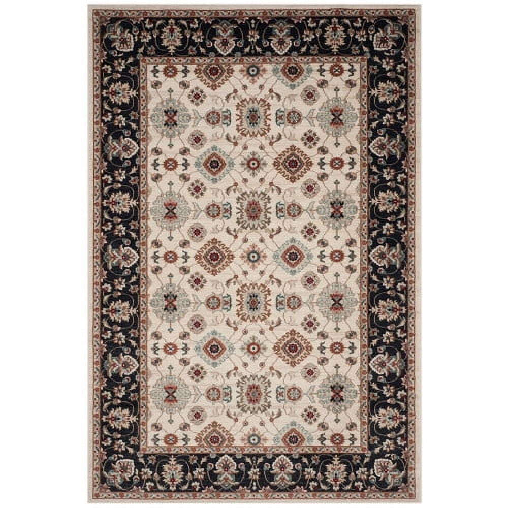 Lyndhurst LNH332 Power Loomed Area Rug - Cream/Navy - 7'x7' - Safavieh.