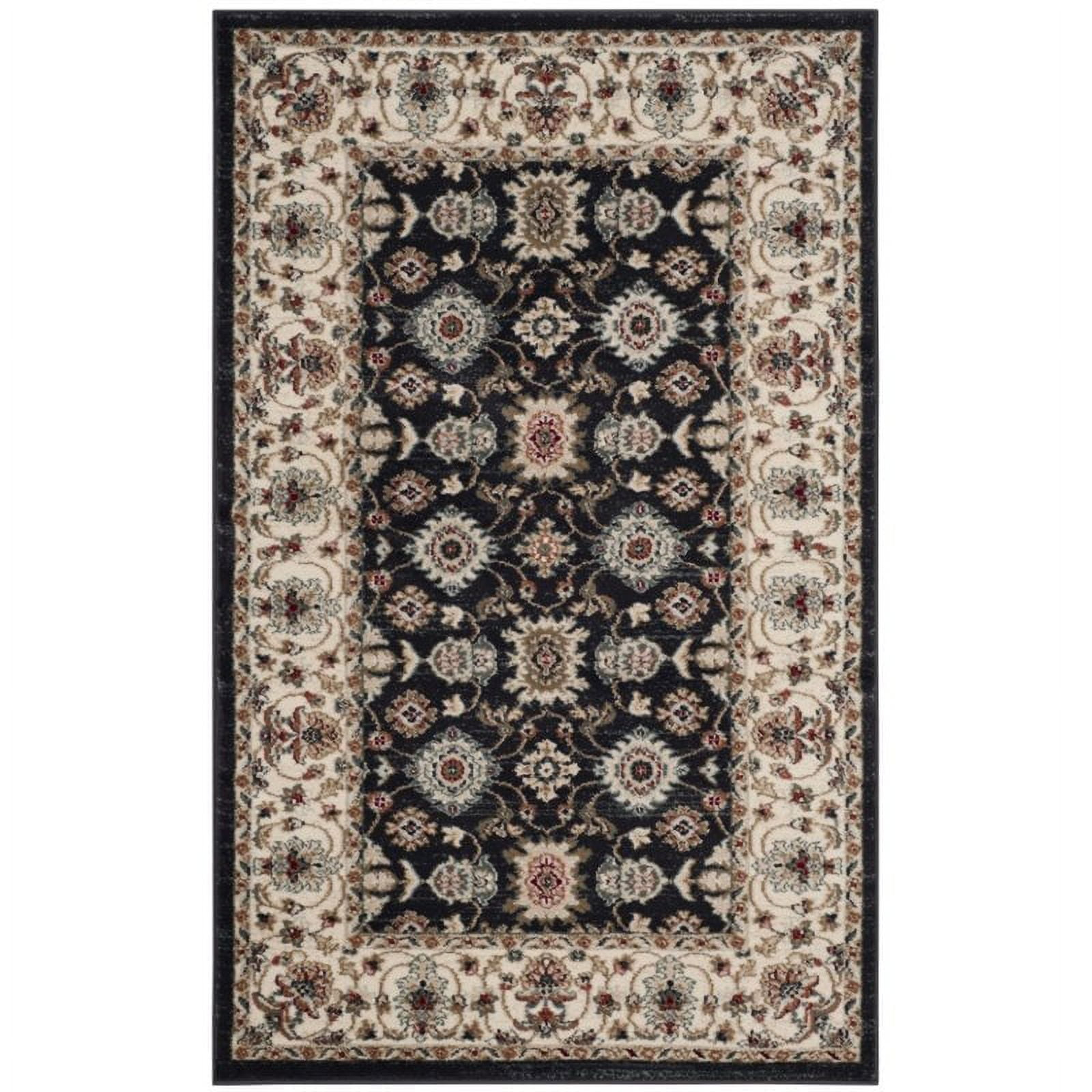 Lyndhurst LNH332 Power Loomed Area Rug - Navy/Cream - 8'x10' - Safavieh.