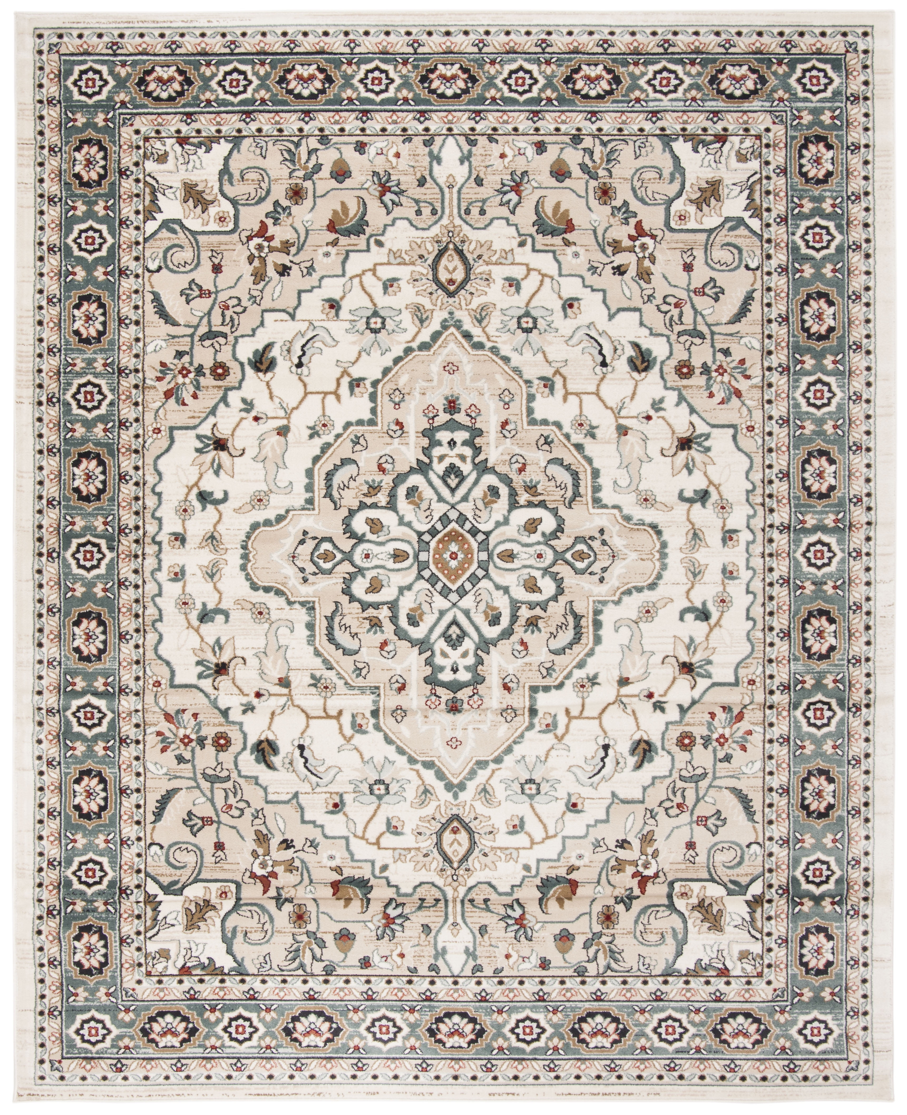 SAFAVIEH Lyndhurst Idella Floral Area Rug, Cream/Beige, 10' x 14'