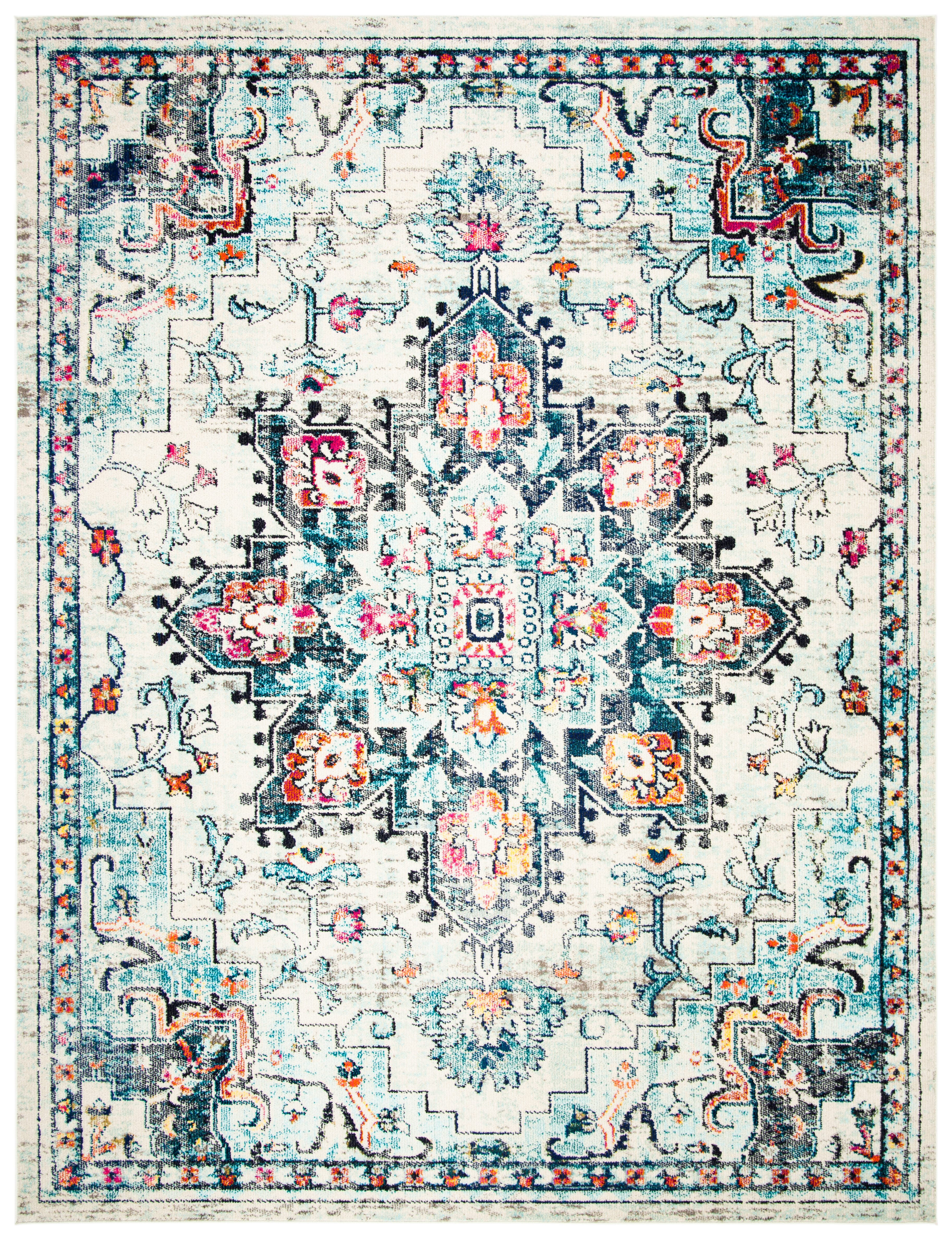 SAFAVIEH Madison Dalia Oriental Area Rug, Cream/Blue, 12' x 15'