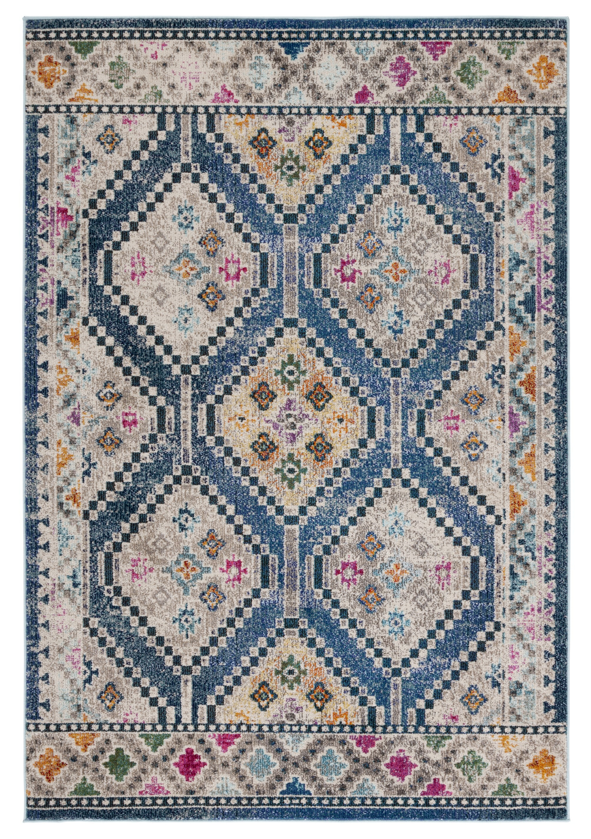Madison MAD481 Power Loomed Area Rug - Blue/Beige - 5'3"x7'6" - Safavieh.
