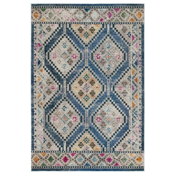 Madison MAD481 Power Loomed Area Rug - Blue/Beige - 5'3"x7'6" - Safavieh.