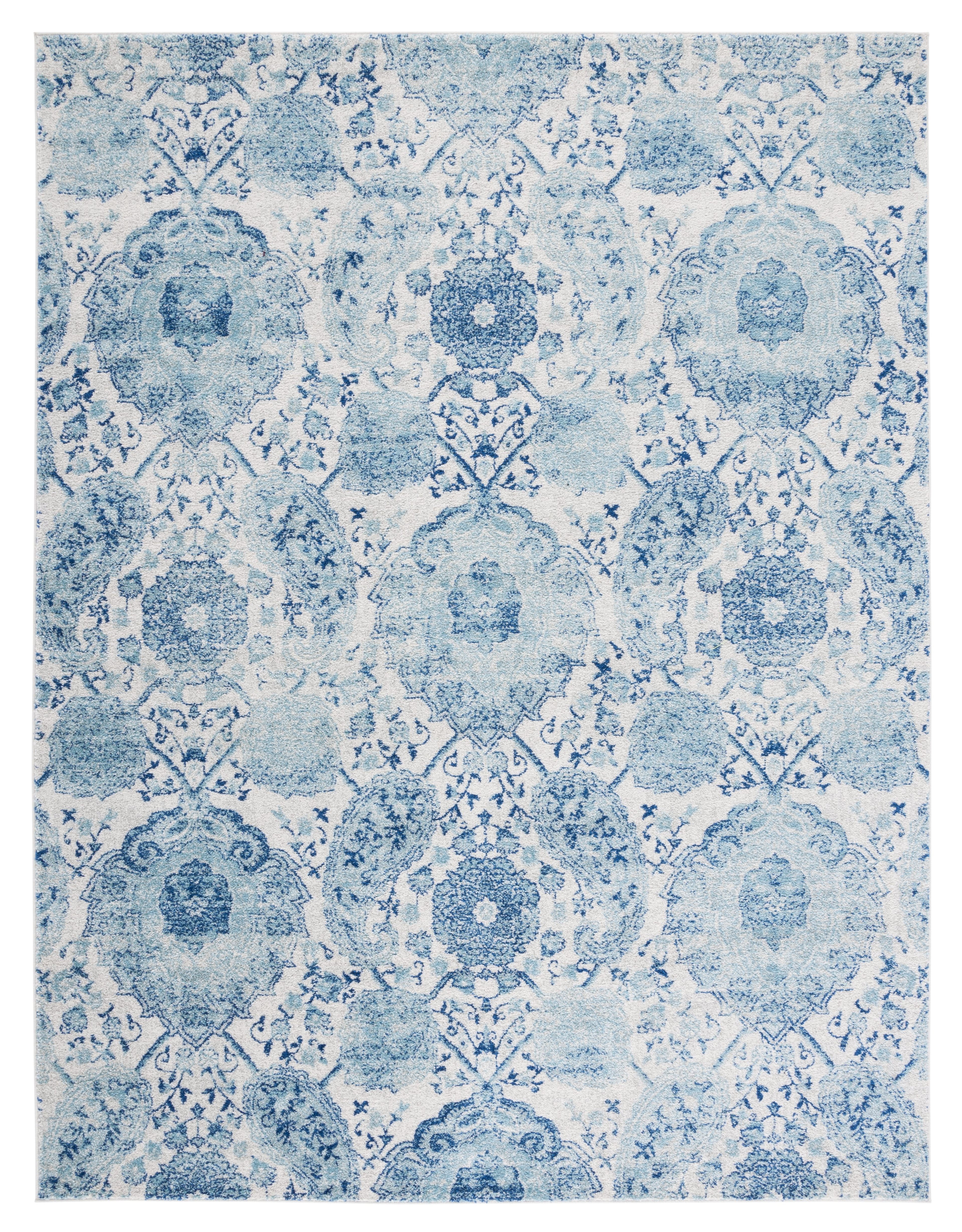 SAFAVIEH Madison Hope Floral Area Rug, Cream/Turquoise, 12' x 15'