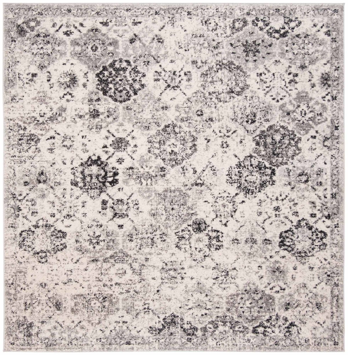 SAFAVIEH Madison Judith Distressed Area Rug, Silver/Grey, 11' x 11' Square