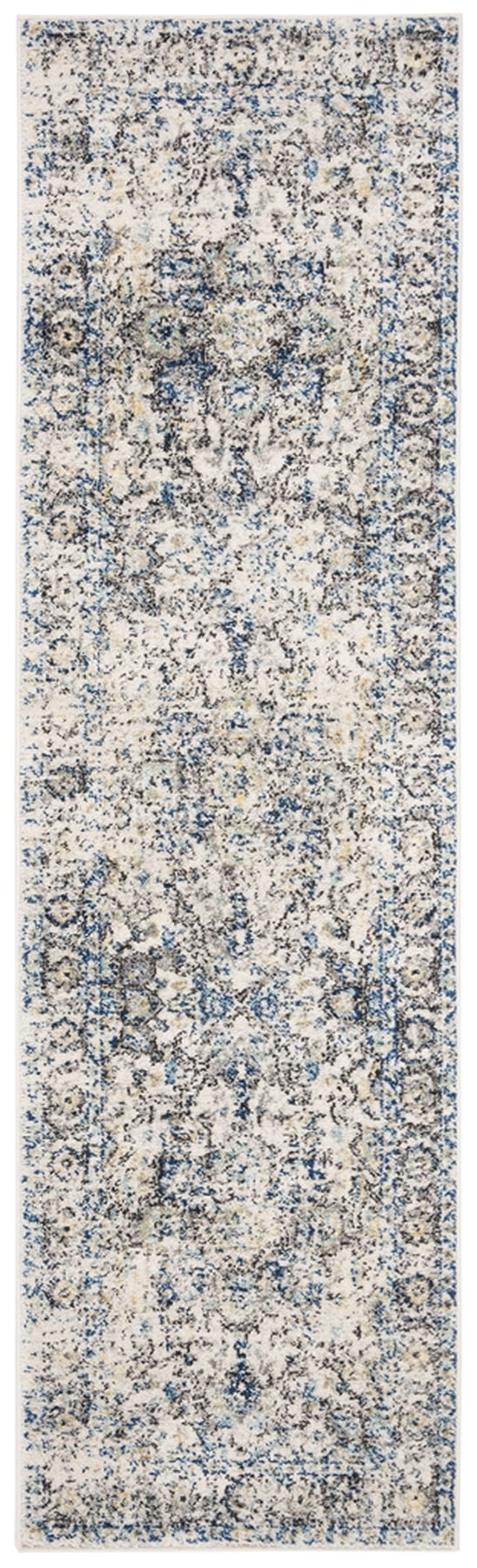 SAFAVIEH Madison Katina Traditional Runner Rug, Grey/Ivory, 2'3" x 18'
