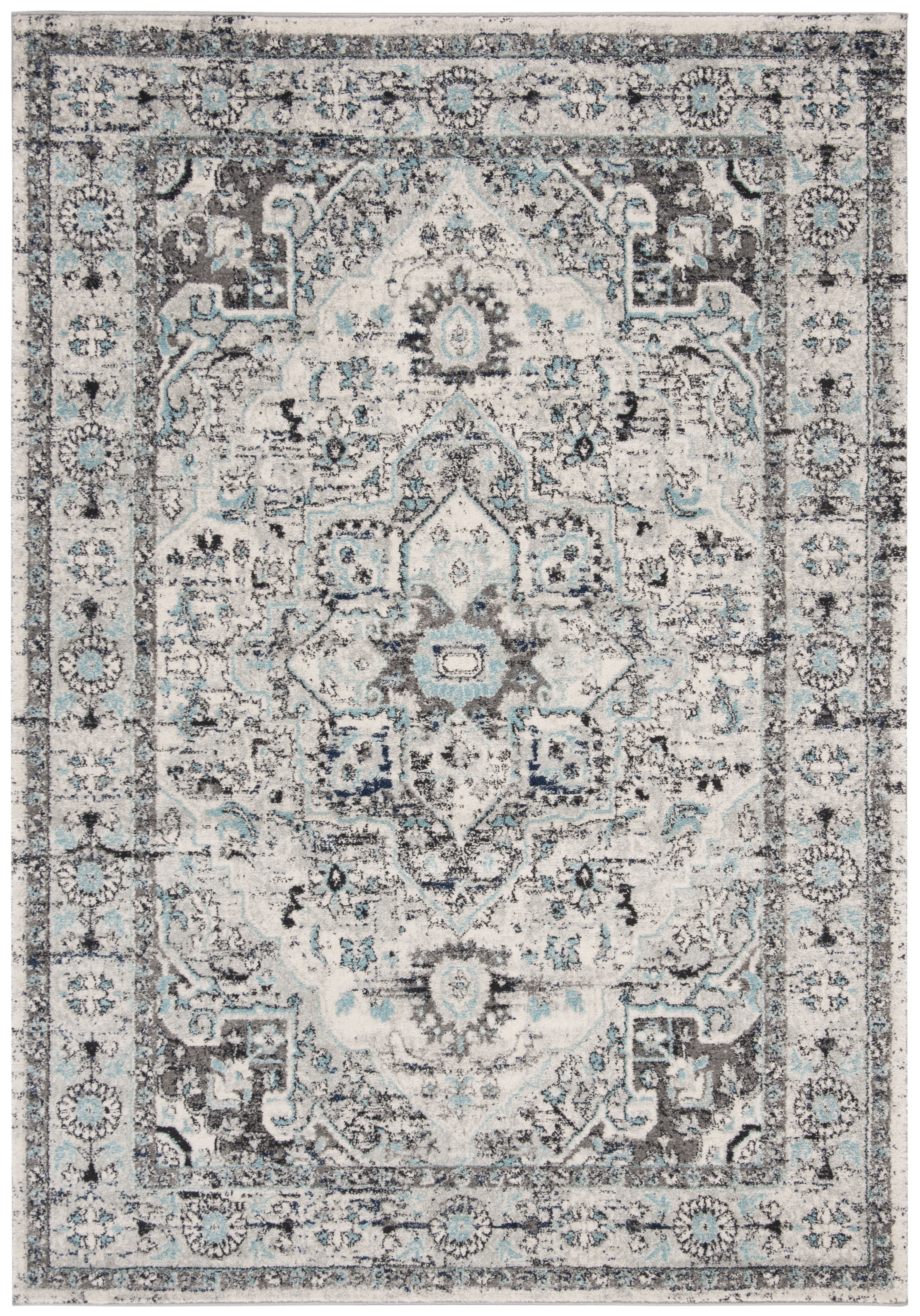 Madison 900 MAD924 Machine Made Indoor Area Rug - Light Grey/Blue - 5'3"x7'6" - Safavieh