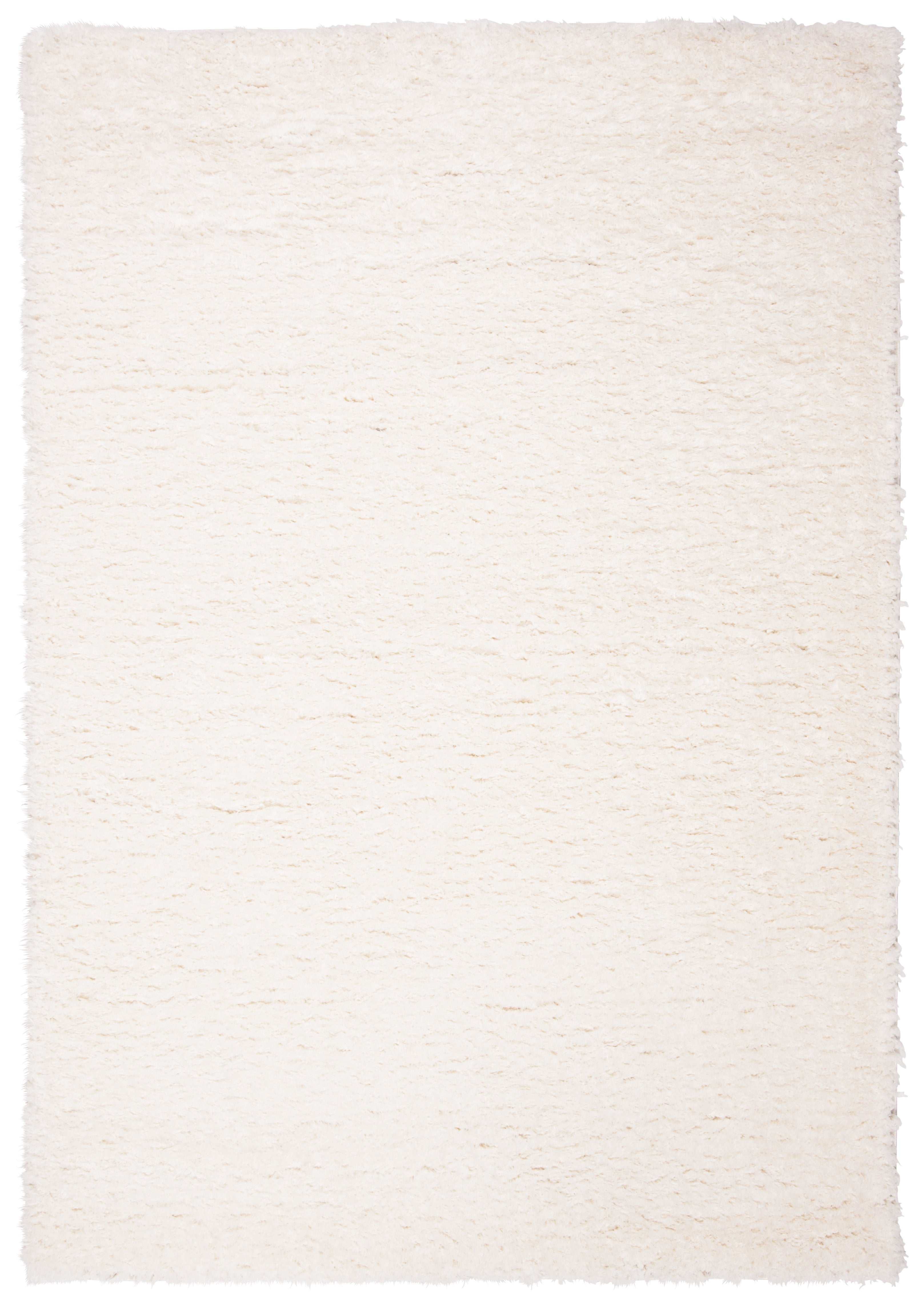 SAFAVIEH Madrid Miah Solid Polyester Shag Area Rug, Ivory, 4' x 6'