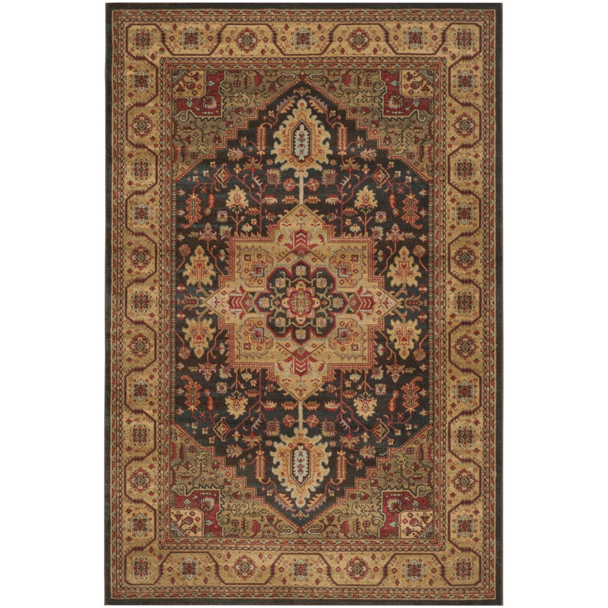 SAFAVIEH Mahal Collection MAH656E Navy / Natural Rug