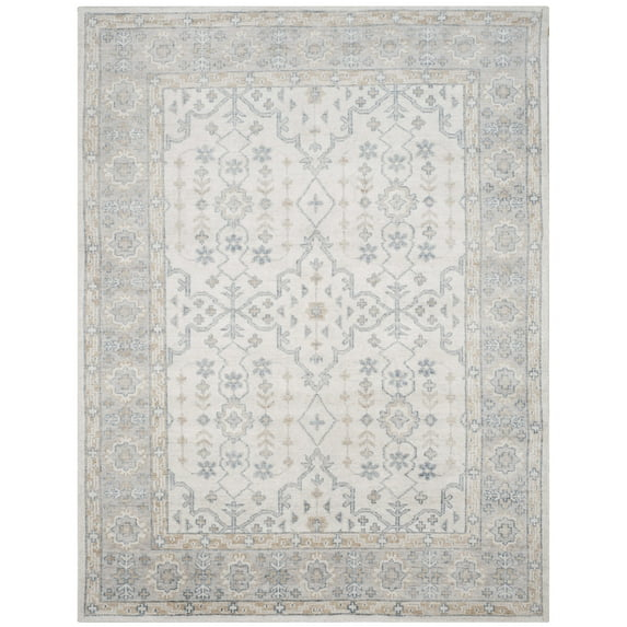 SAFAVIEH Maharaja Francesca Floral Area Rug, Ivory/Blue, 9' x 12'