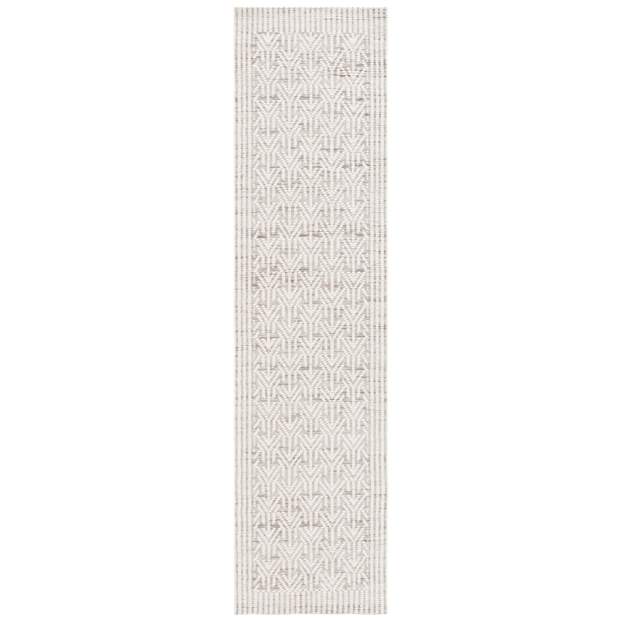 SAFAVIEH Marbella Alease Bordered Runner Rug, Ivory/Beige, 2'3" x 9'