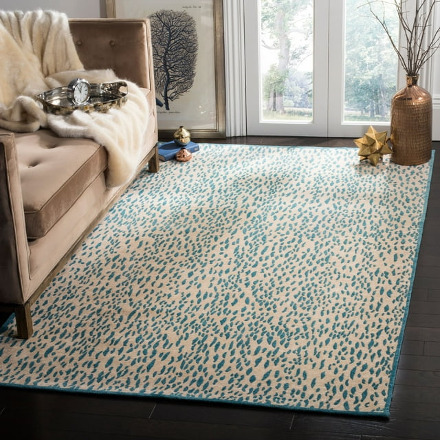 Marbella MRB657 Hand Loomed Area Rug - Beige/Blue - 6'x6' - Safavieh.