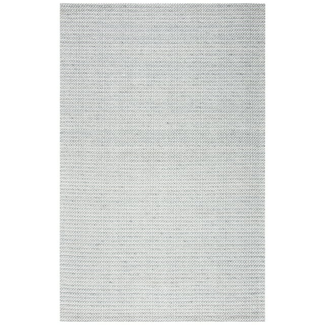 SAFAVIEH Marbella Alicia Geometric Diamonds Wool Area Rug, Silver/Ivory, 10' x 14'