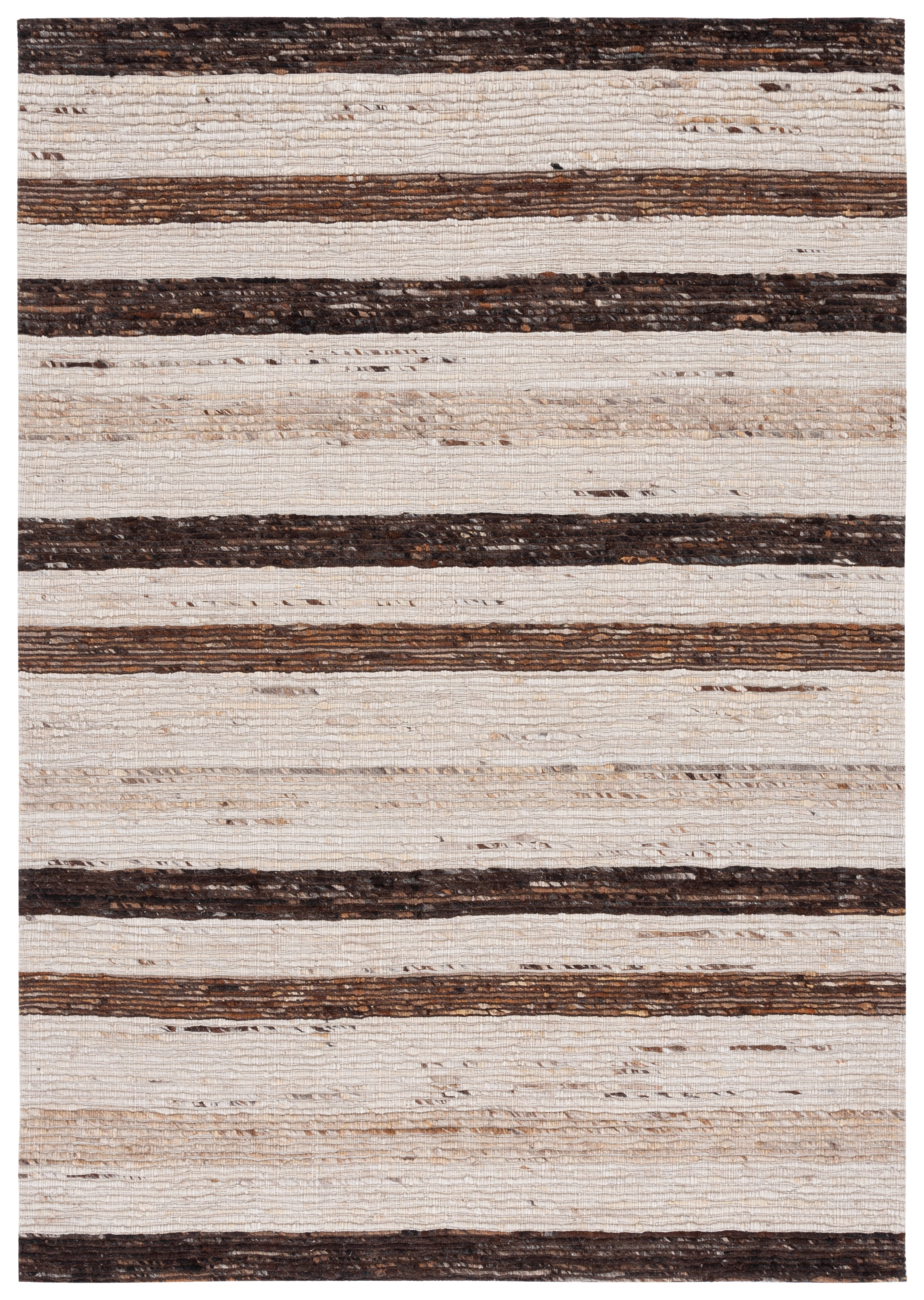 SAFAVIEH Marbella Wardell Striped Area Rug, Brown/Beige, 4' x 6'