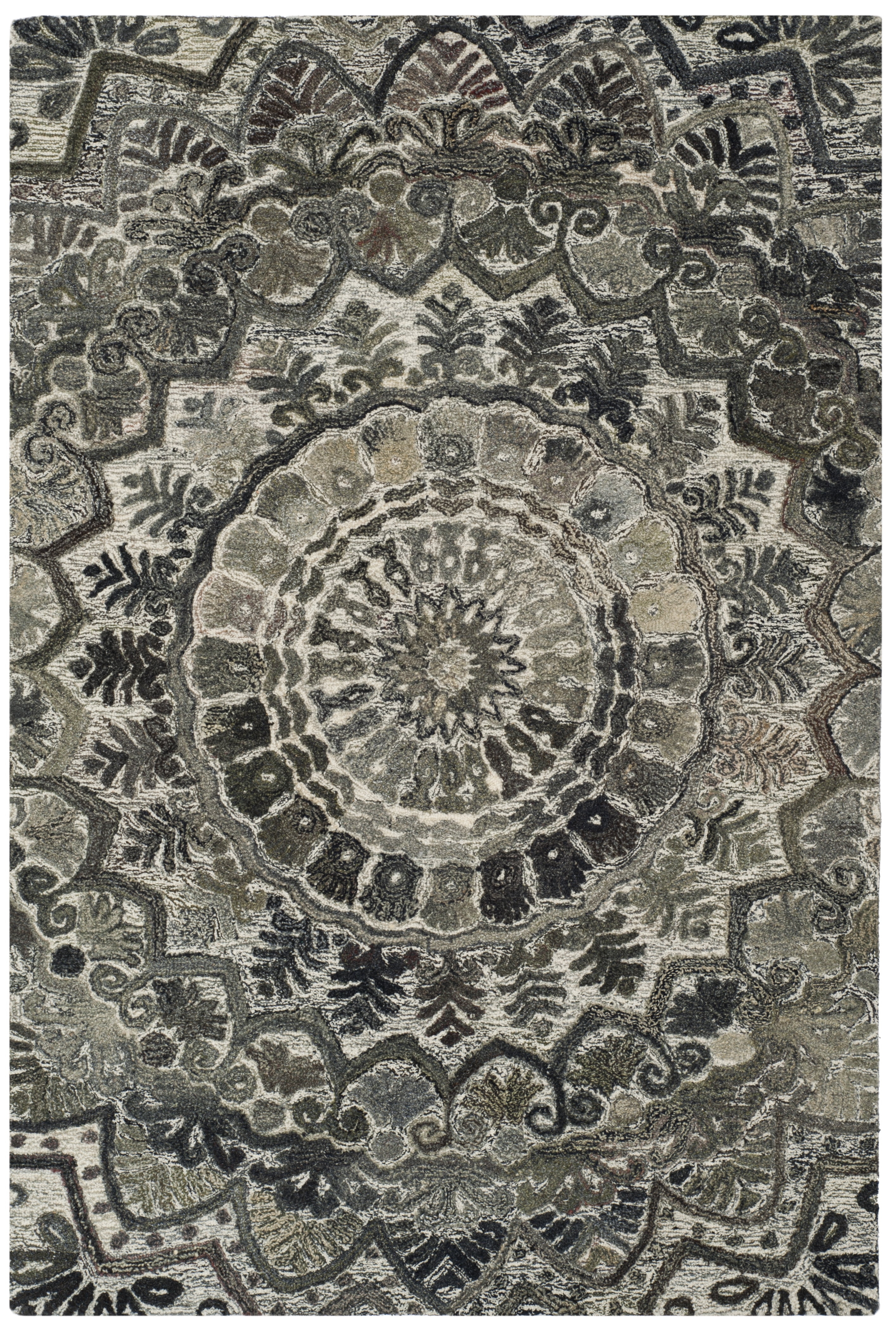 Marquee MRQ110 Hand Tufted Accent Rug - Gray/Multi - 2'x3' - Safavieh..