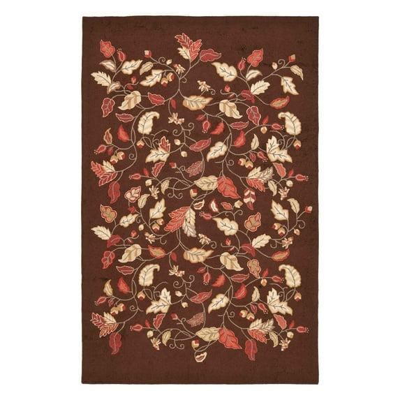 Martha Stewart Autumn Woods - MSR3611 - Indoor Hand Tufted Area Rugs - Francesca Black - 6' Round