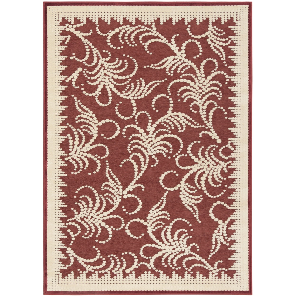 Fountain Swirl Martha Stewart Performance Floral Rug
