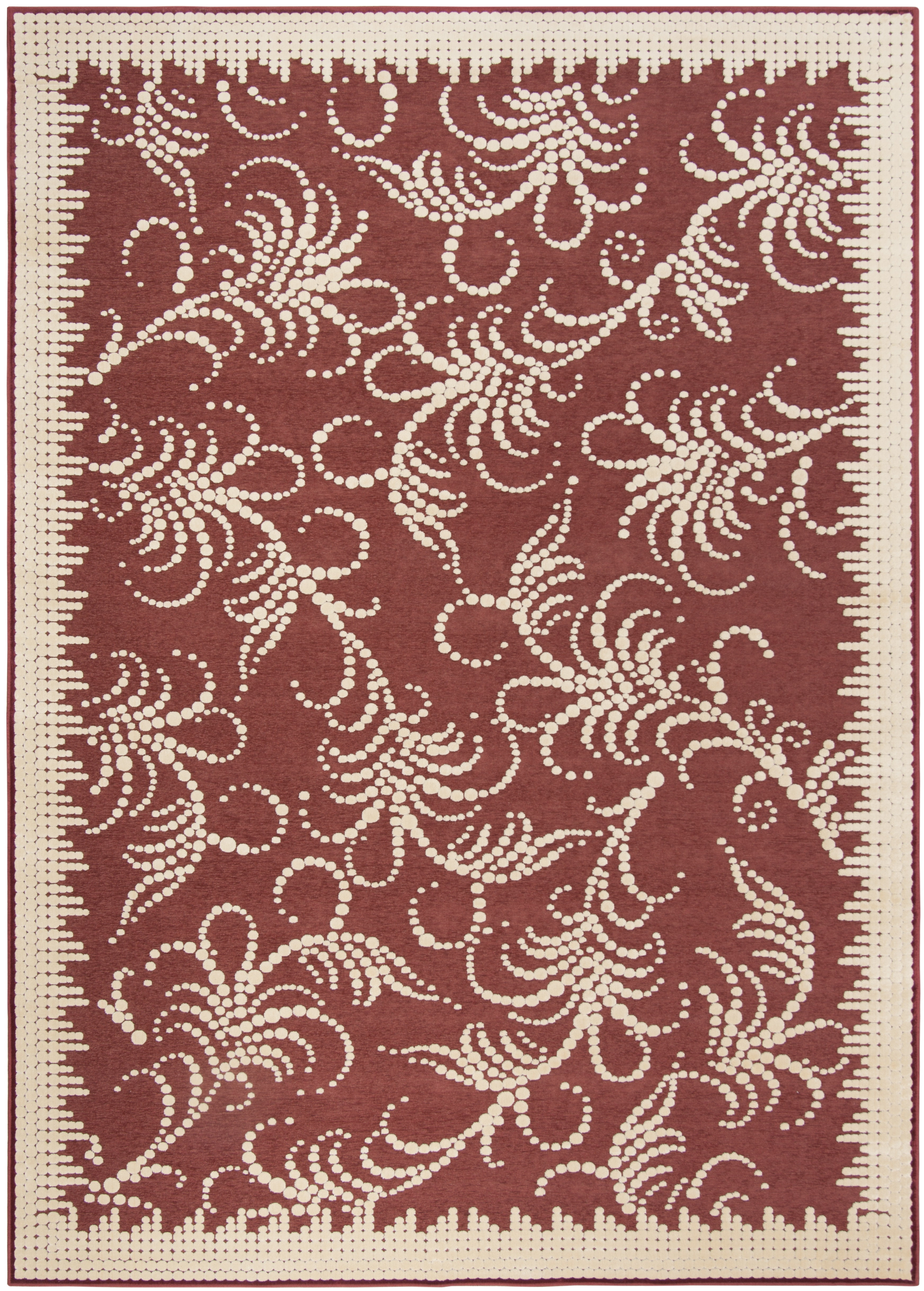 Fountain Swirl Martha Stewart Performance Floral Rug