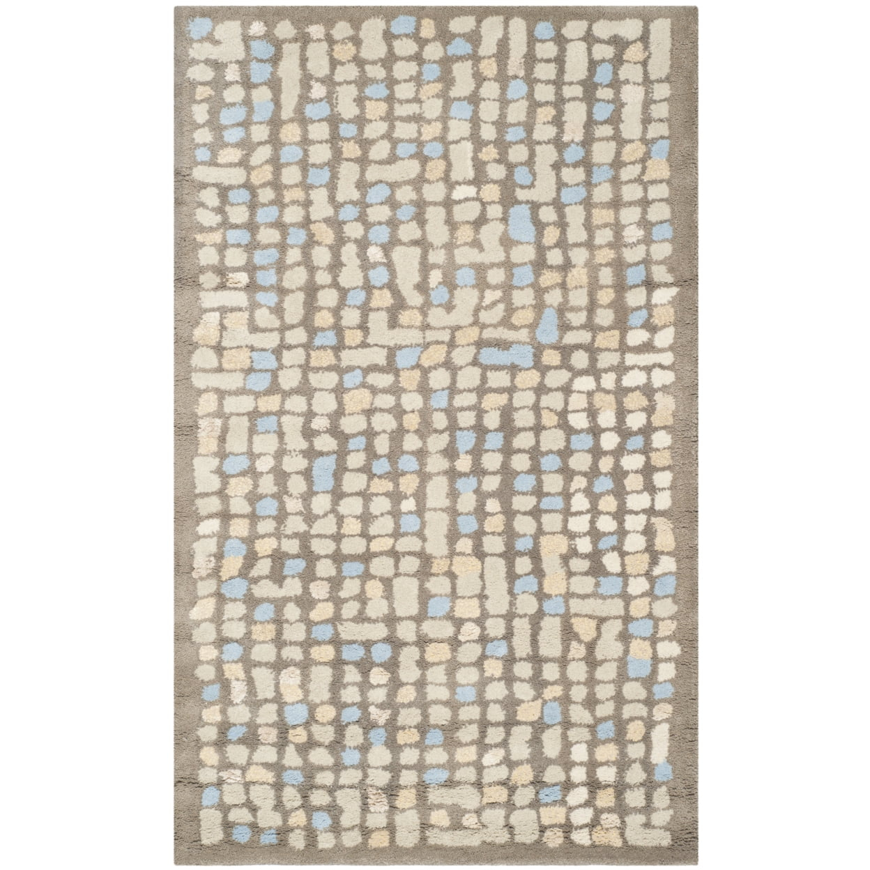 SAFAVIEH Martha Stewart Mosaic Dotted Area Rug, Hickory/Beige, 3' x 5'