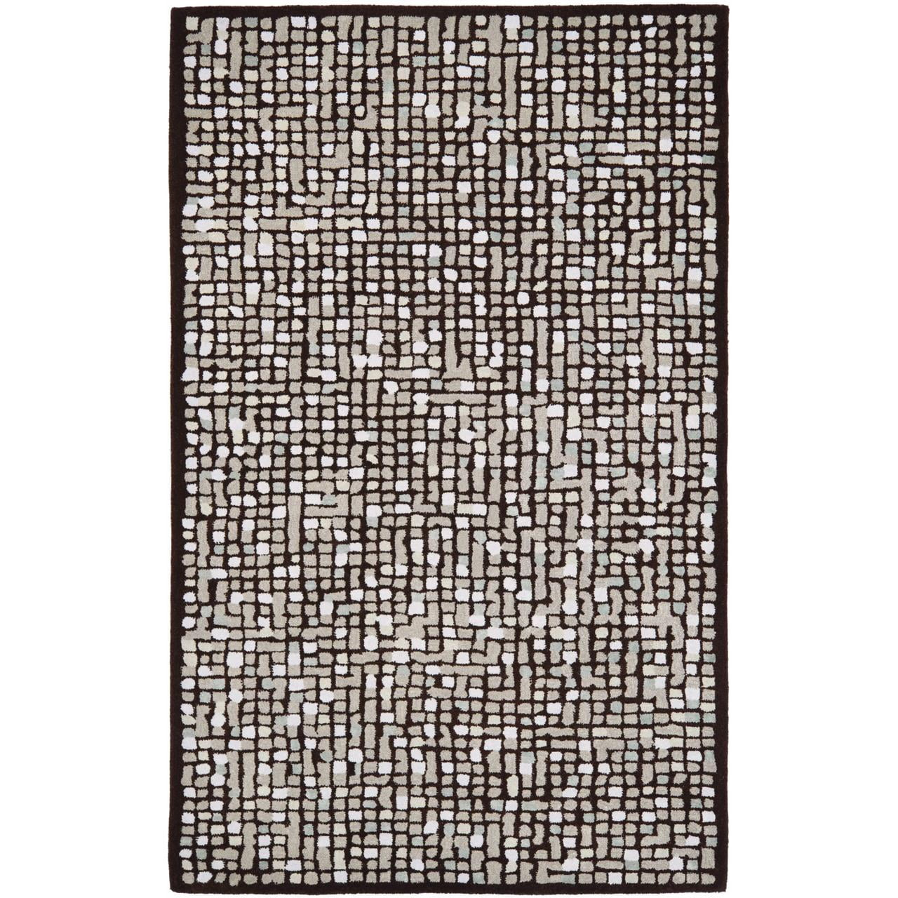 Martha Stewart Mosaic - MSR3623 - Indoor Hand Tufted Area Rugs - Wampum Purple - 5'x8'