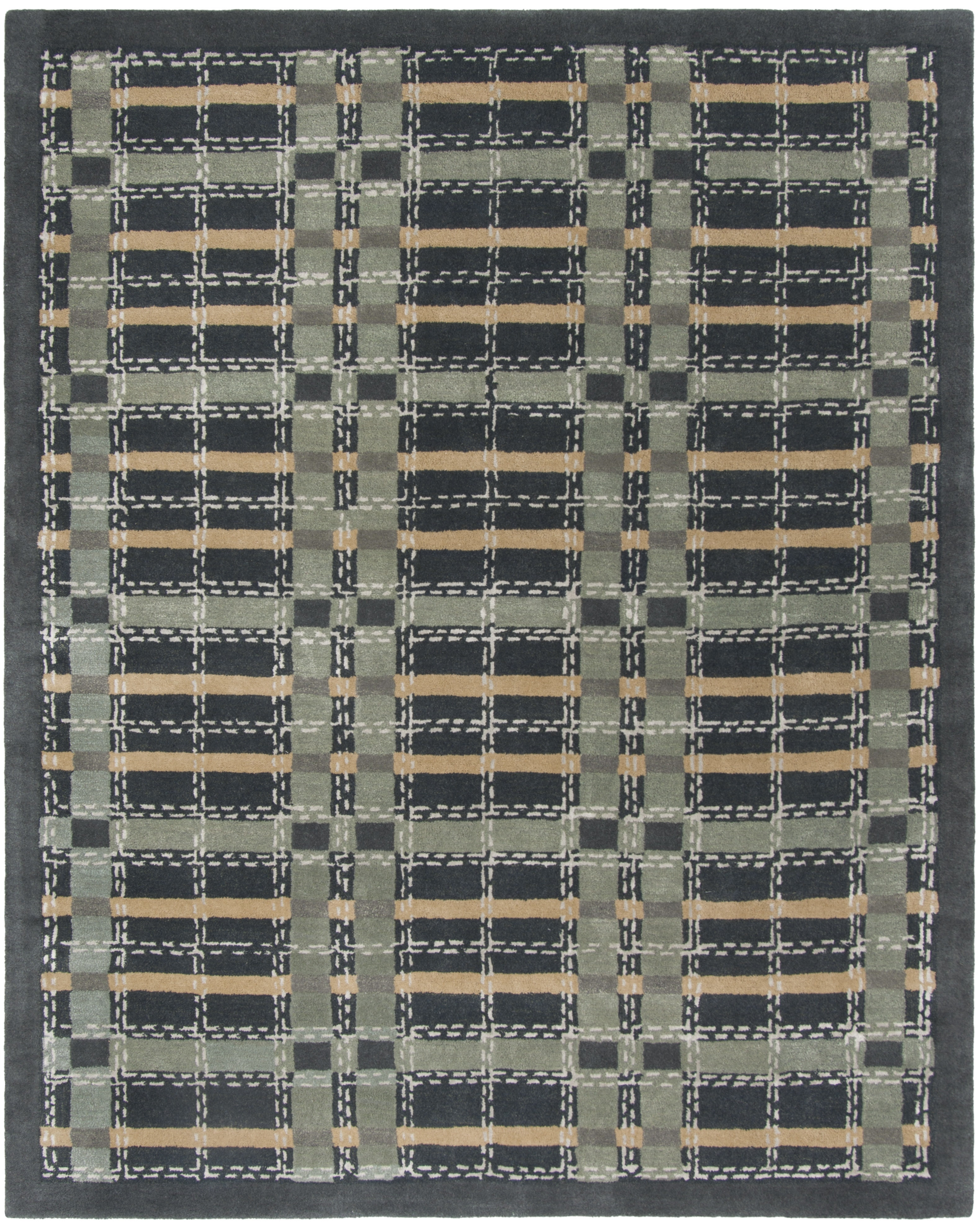SAFAVIEH Martha Stewart Thalia Colorweave Plaid Area Rug, Wrought Iron Navy, 5' x 8'