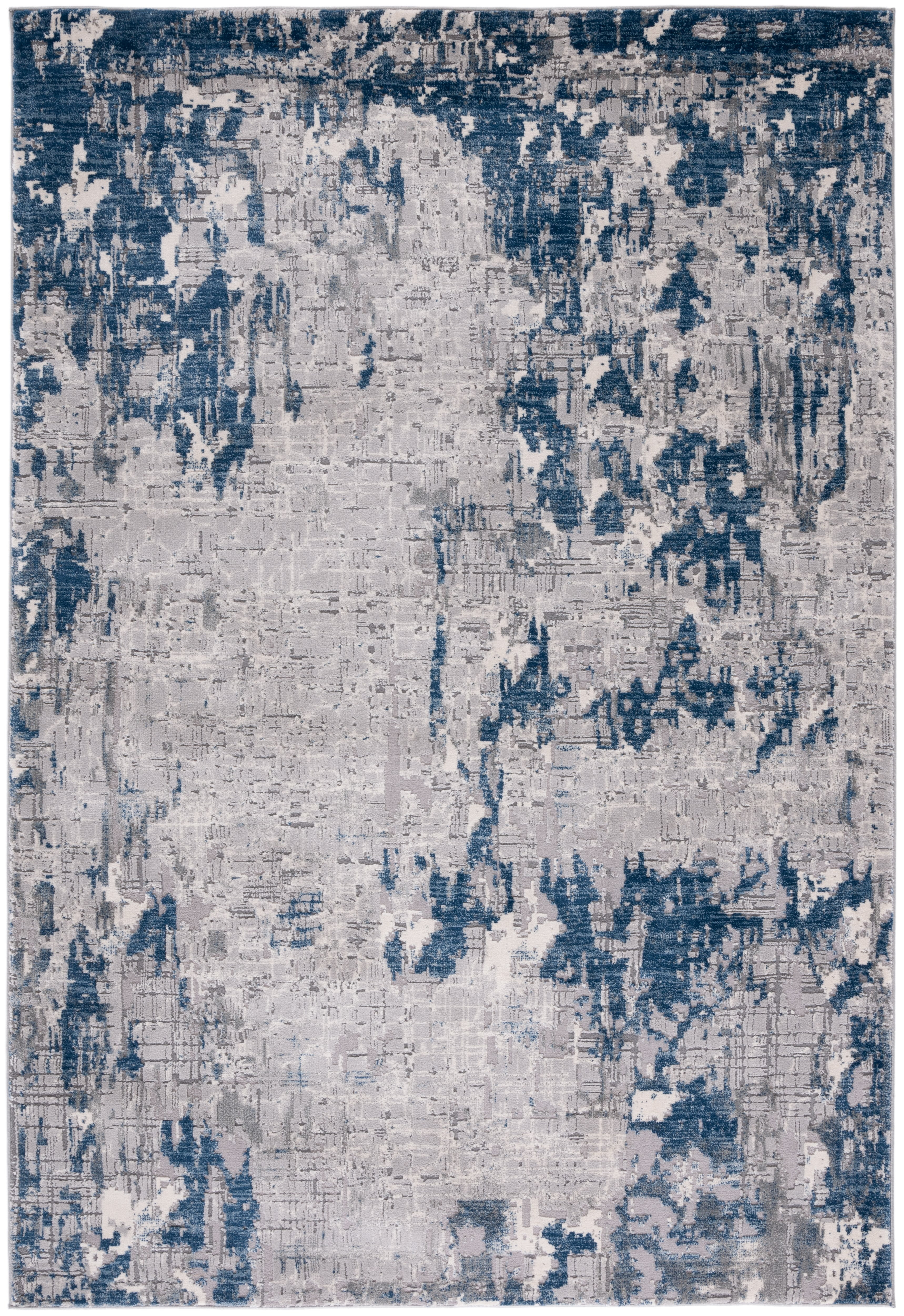 SAFAVIEH Meadow Bairre Abstract Area Rug, Grey/Blue, 6'7" x 9'