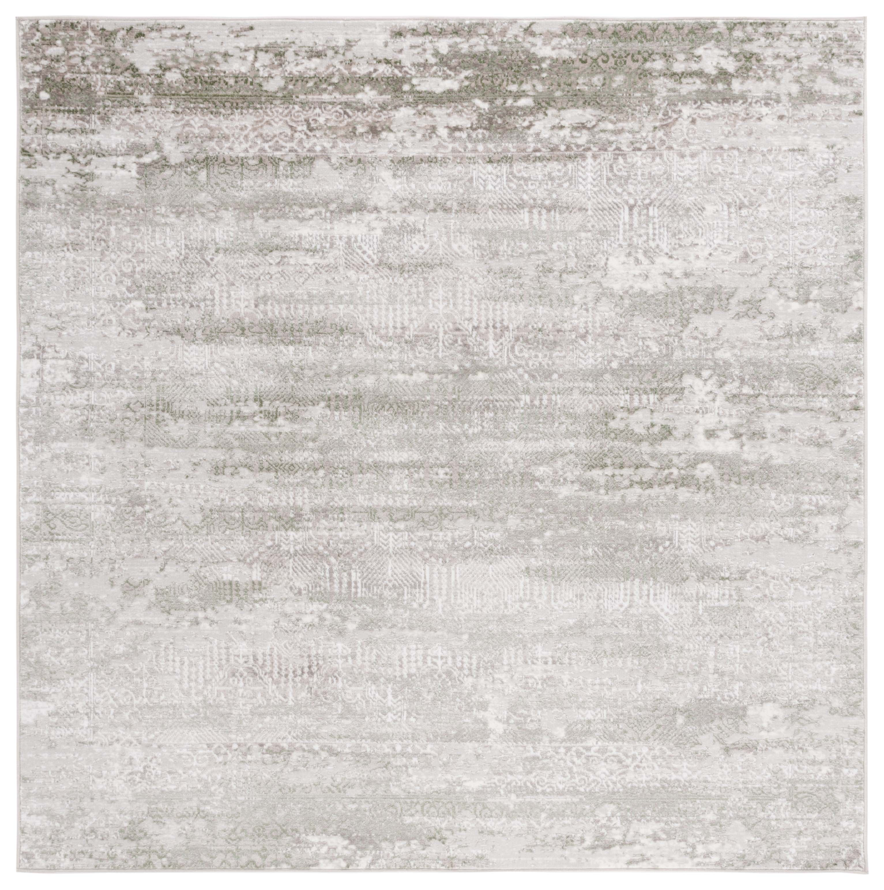 SAFAVIEH Meadow Beulah Abstract Area Rug, Beige/Sage, 6'7" x 6'7" Square