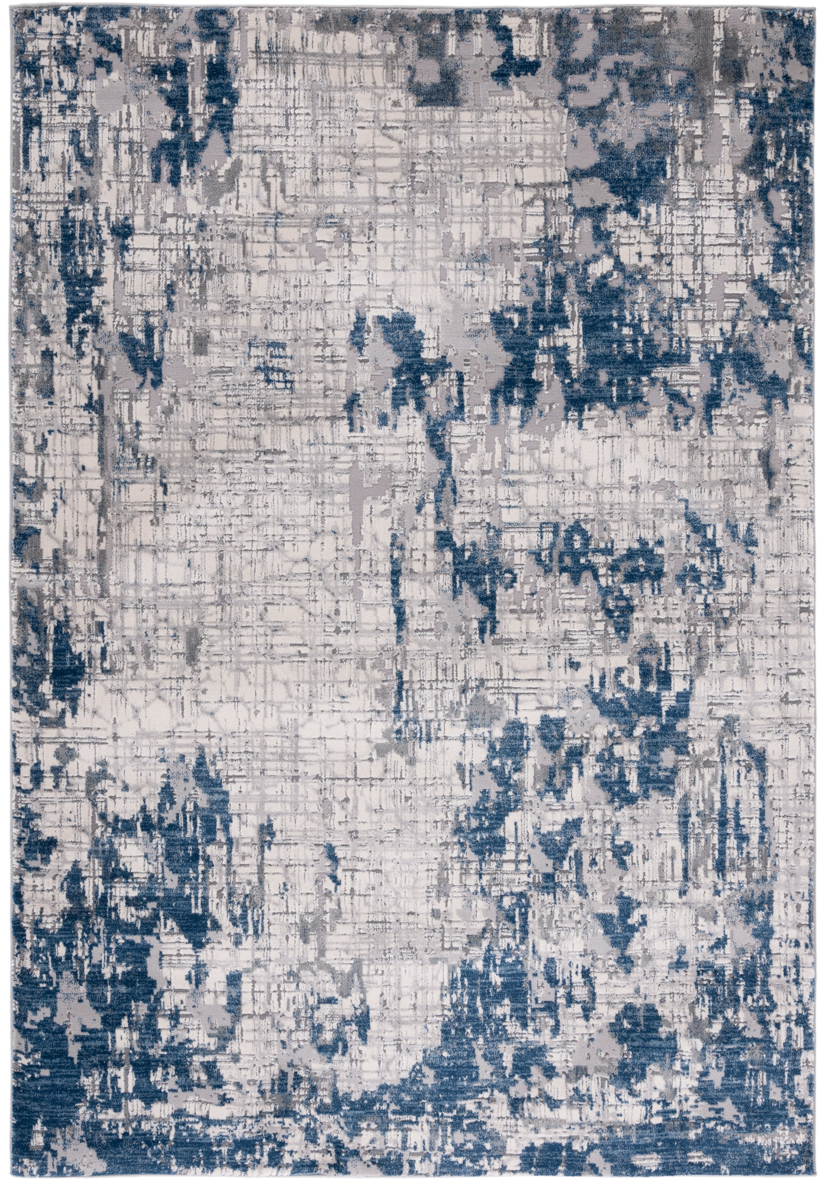 SAFAVIEH Meadow Bairre Abstract Area Rug, Ivory Grey/Blue, 9' x 12'