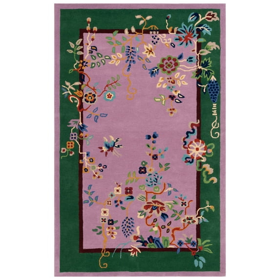 SAFAVIEH Metro Louise Floral Area Rug, Purple/Green, 5' x 8'