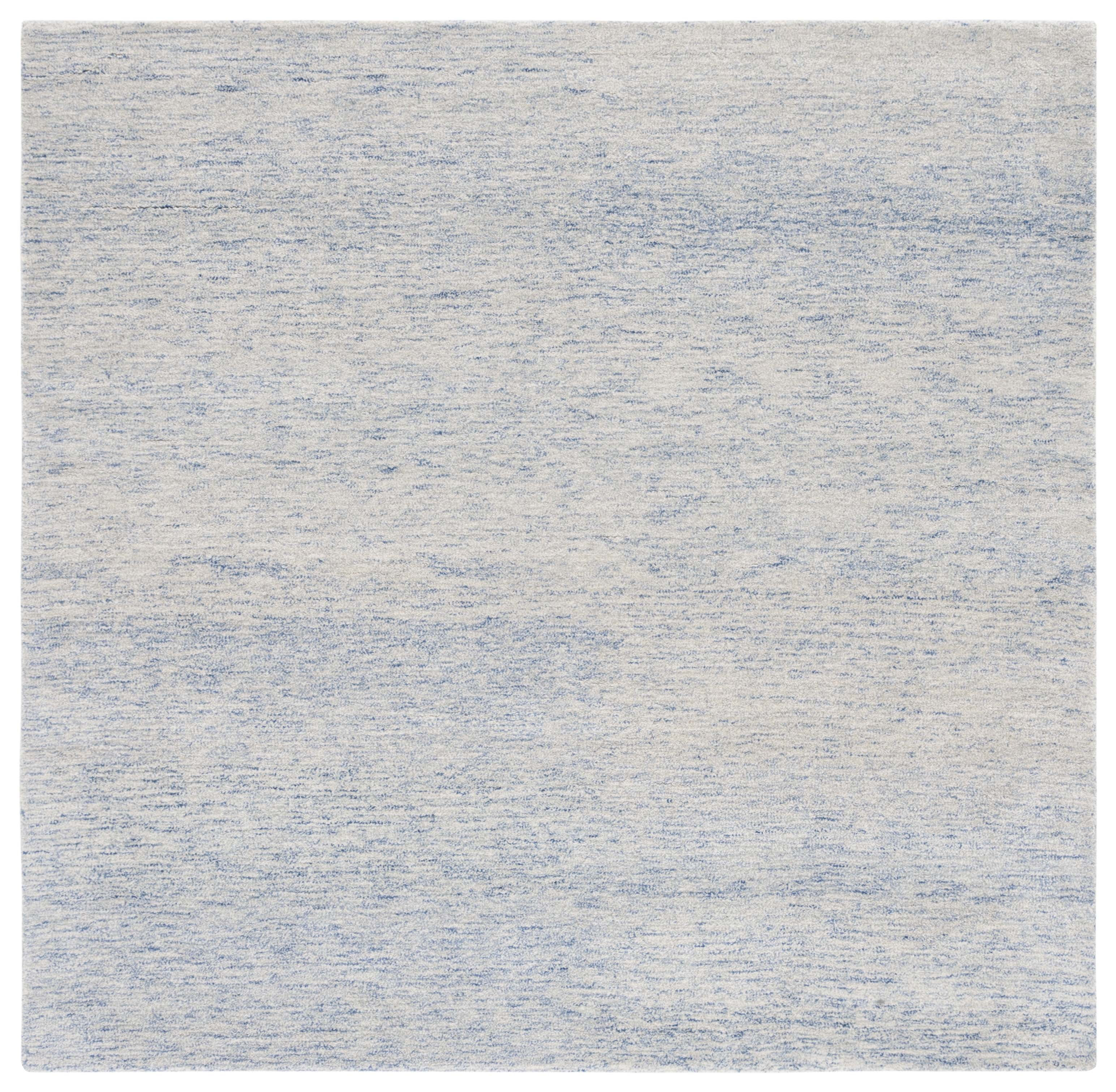 SAFAVIEH Metro Jocin Distressed Area Rug, Blue/Ivory, 6' x 6' Square