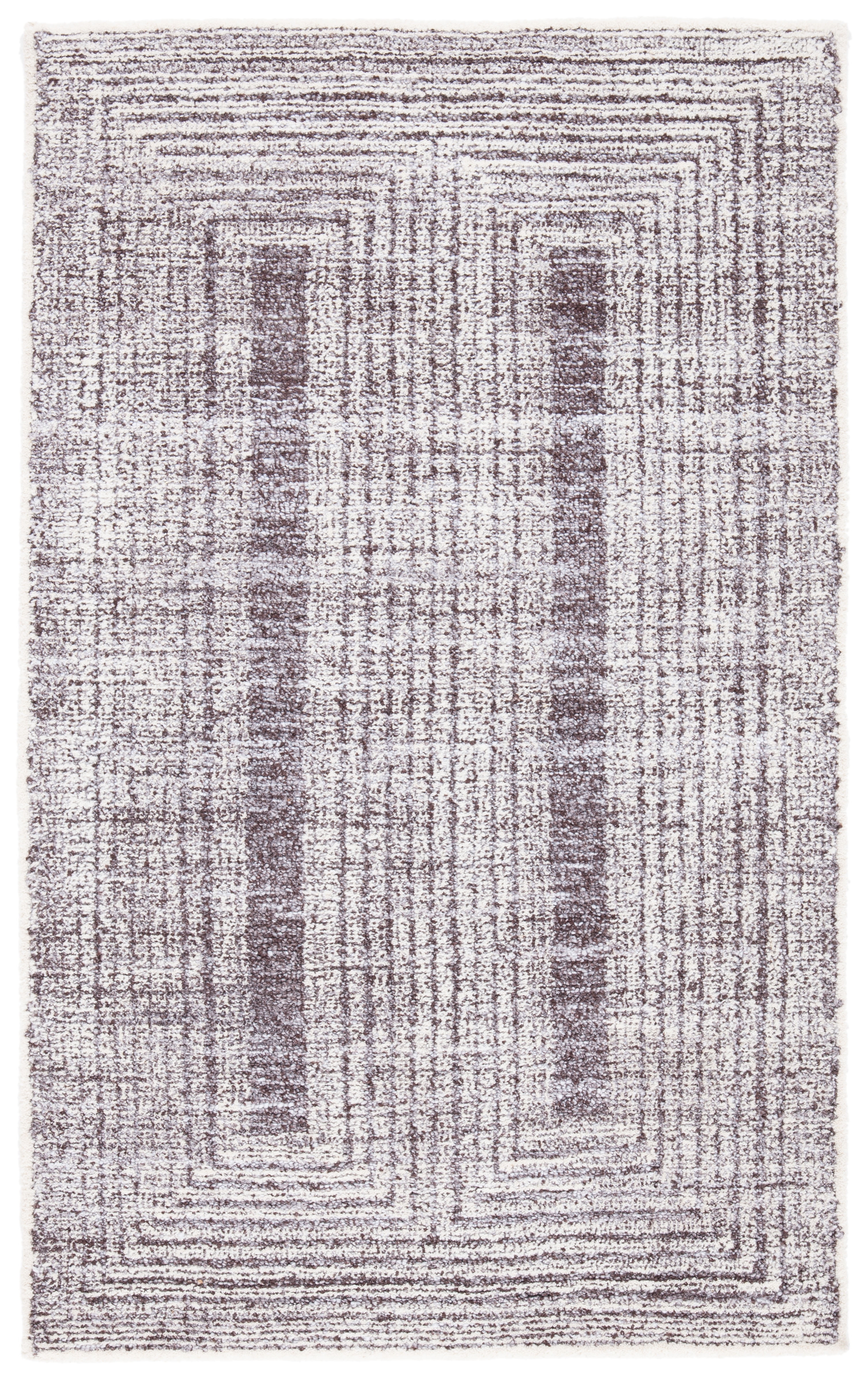 SAFAVIEH Metro Bayon Bordered Area Rug, Grey/Ivory, 4' x 6'
