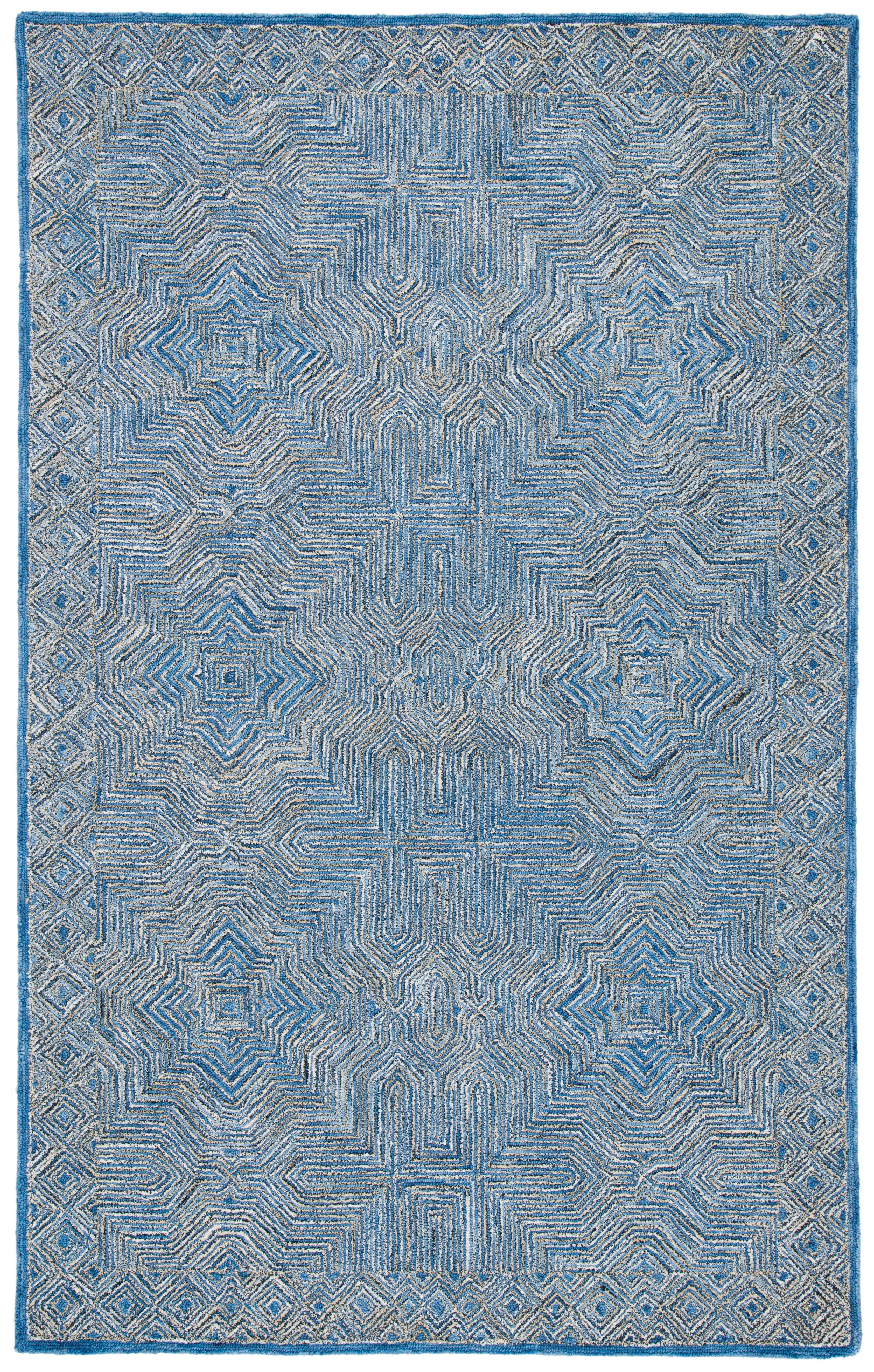 Micro-Loop MLP975 Hand Tufted Area Rug - Blue - 5'x8' - Safavieh.
