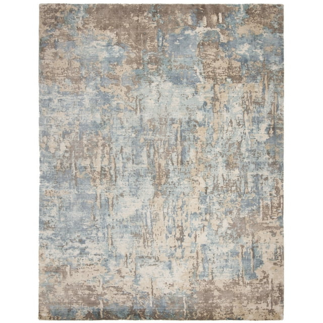SAFAVIEH Mirage Natalee Vintage Abstract Area Rug, Blue/Taupe, 6' x 9'