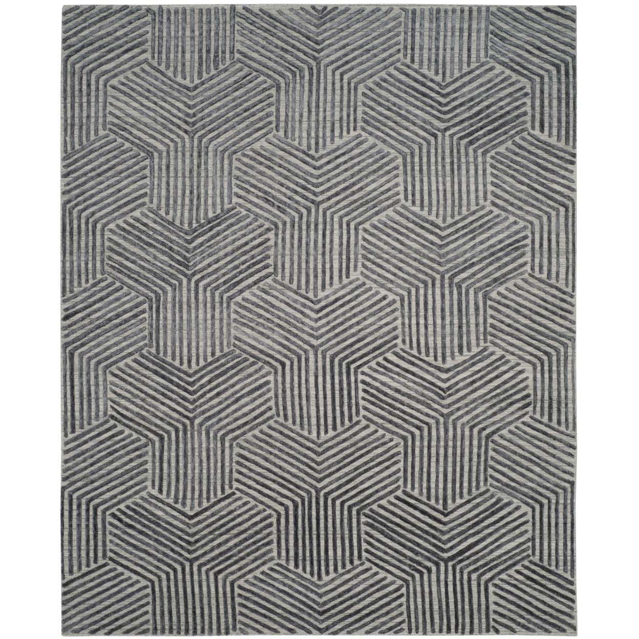SAFAVIEH Mirage Peregrine Solid Area Rug, Graphite, 5' x 8'