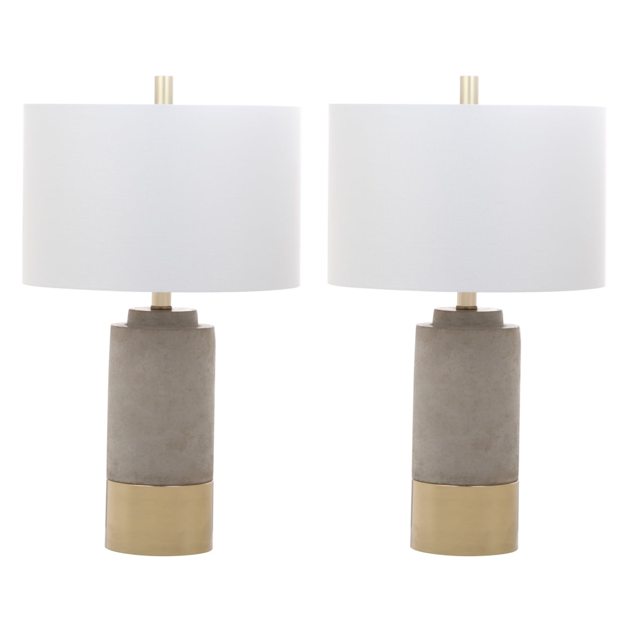 Brown Table Lamp (Set of 2) - 24 Inch Height - LIT4451 - Grey/Gold - Safavieh