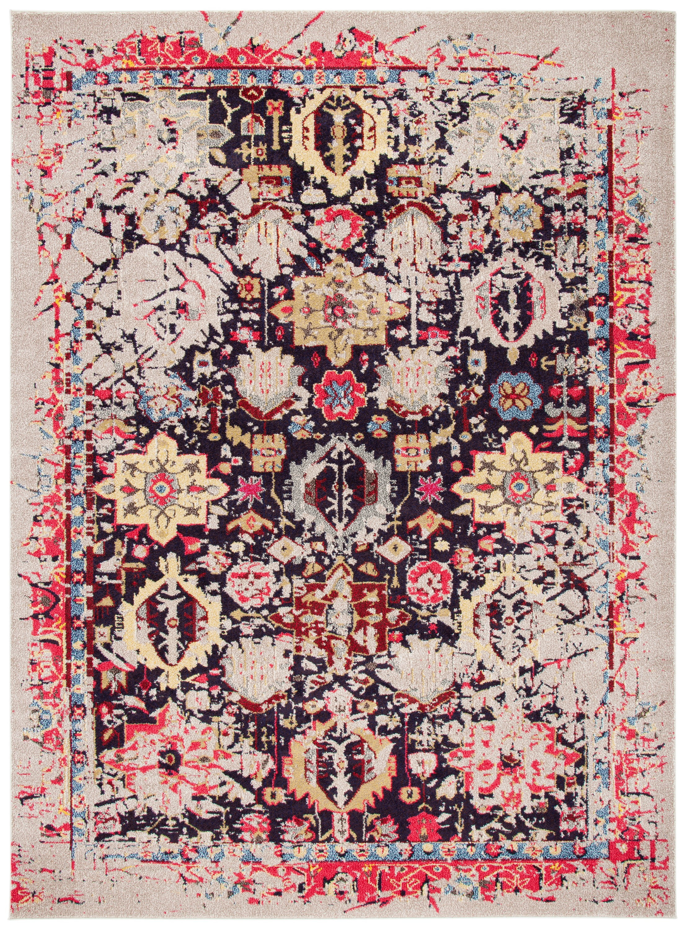SAFAVIEH Monaco Shannon Abstract Area Rug, Grey/Multi, 10' x 14'