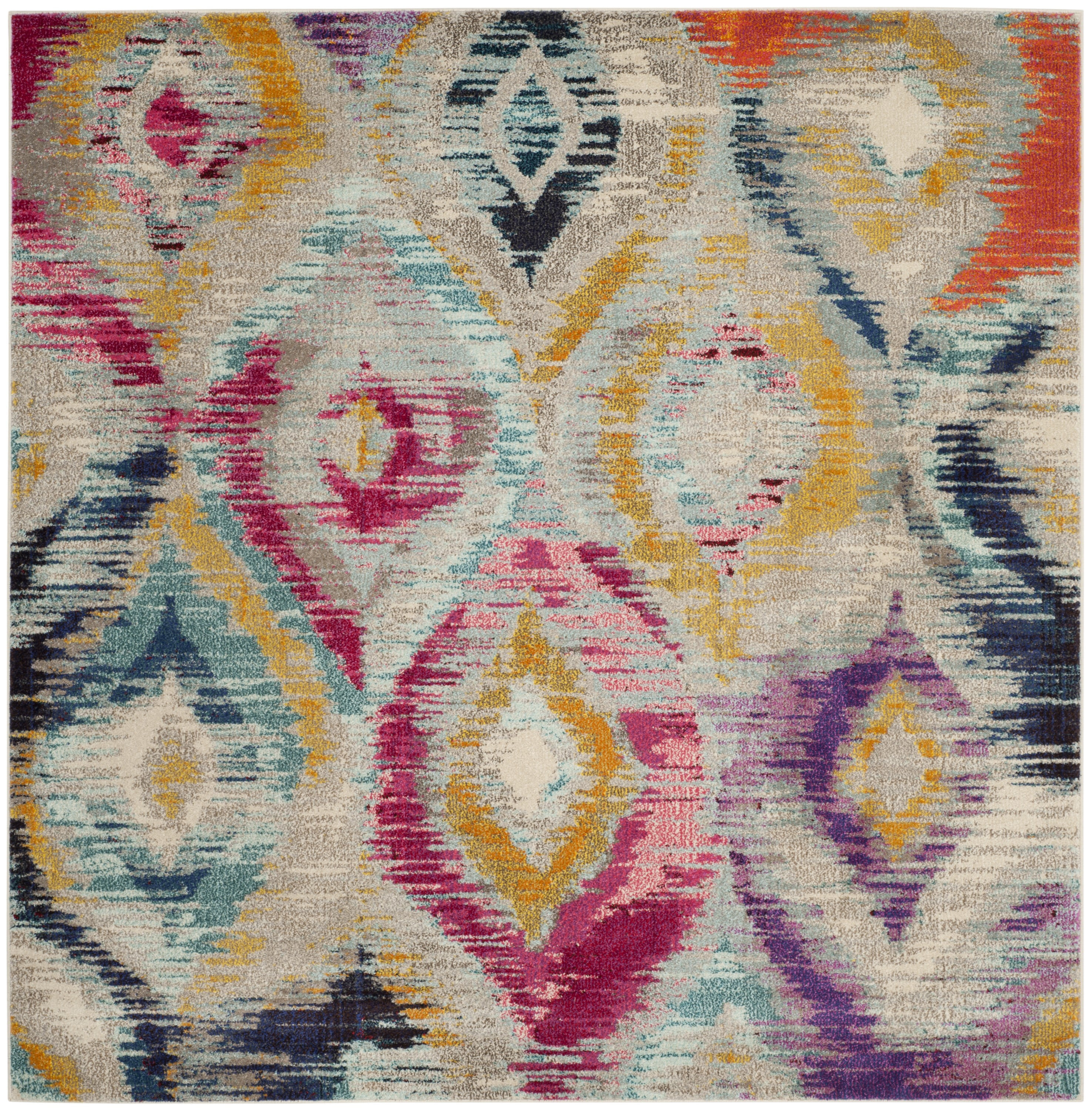 Monaco MNC242 Power Loomed Indoor Area Rug - Multi - 6'7"x6'7" - Safavieh.