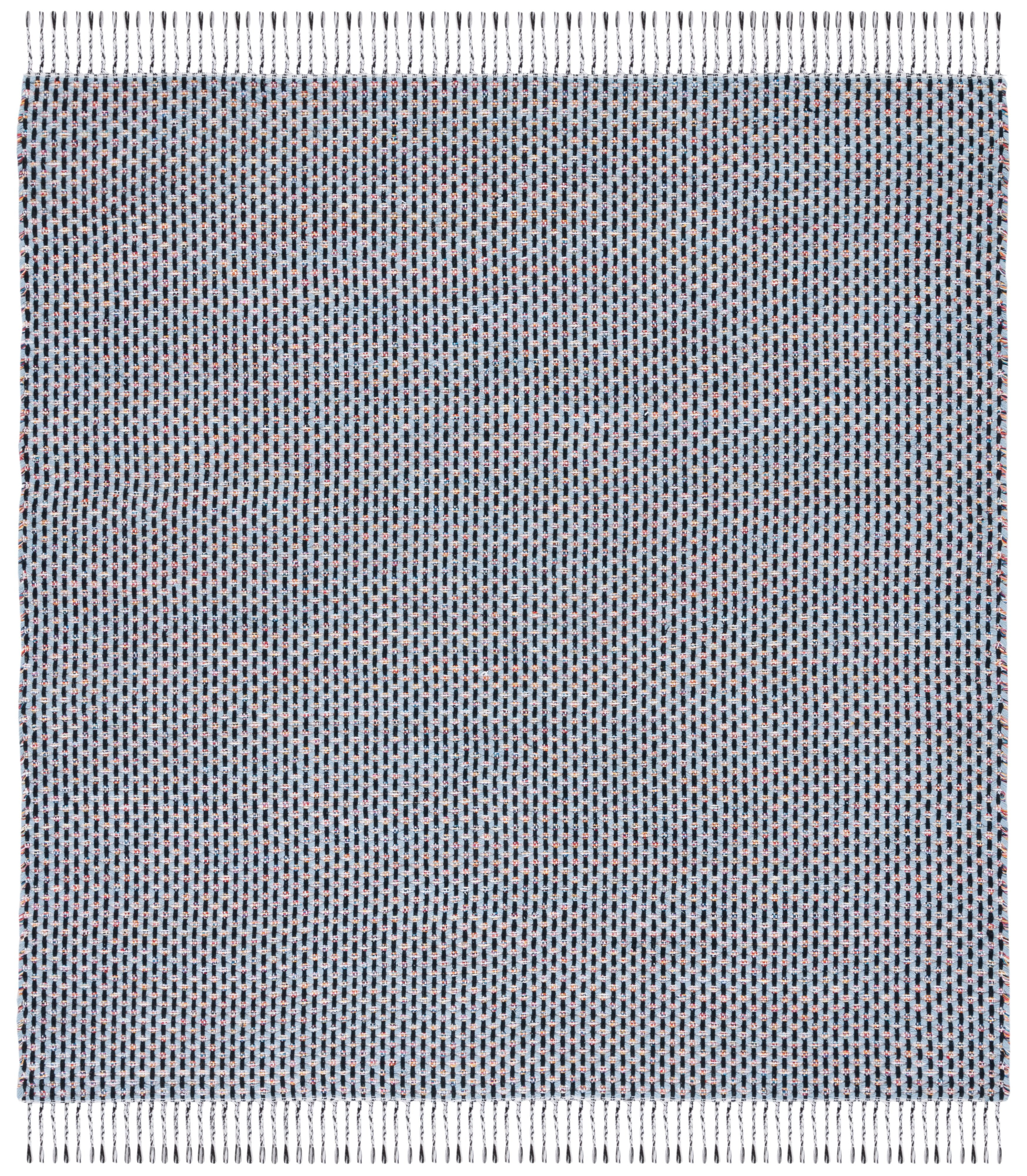 Montauk MTK475 Power Loomed Area Rug - Blue/Black - 6'x6' - Safavieh.