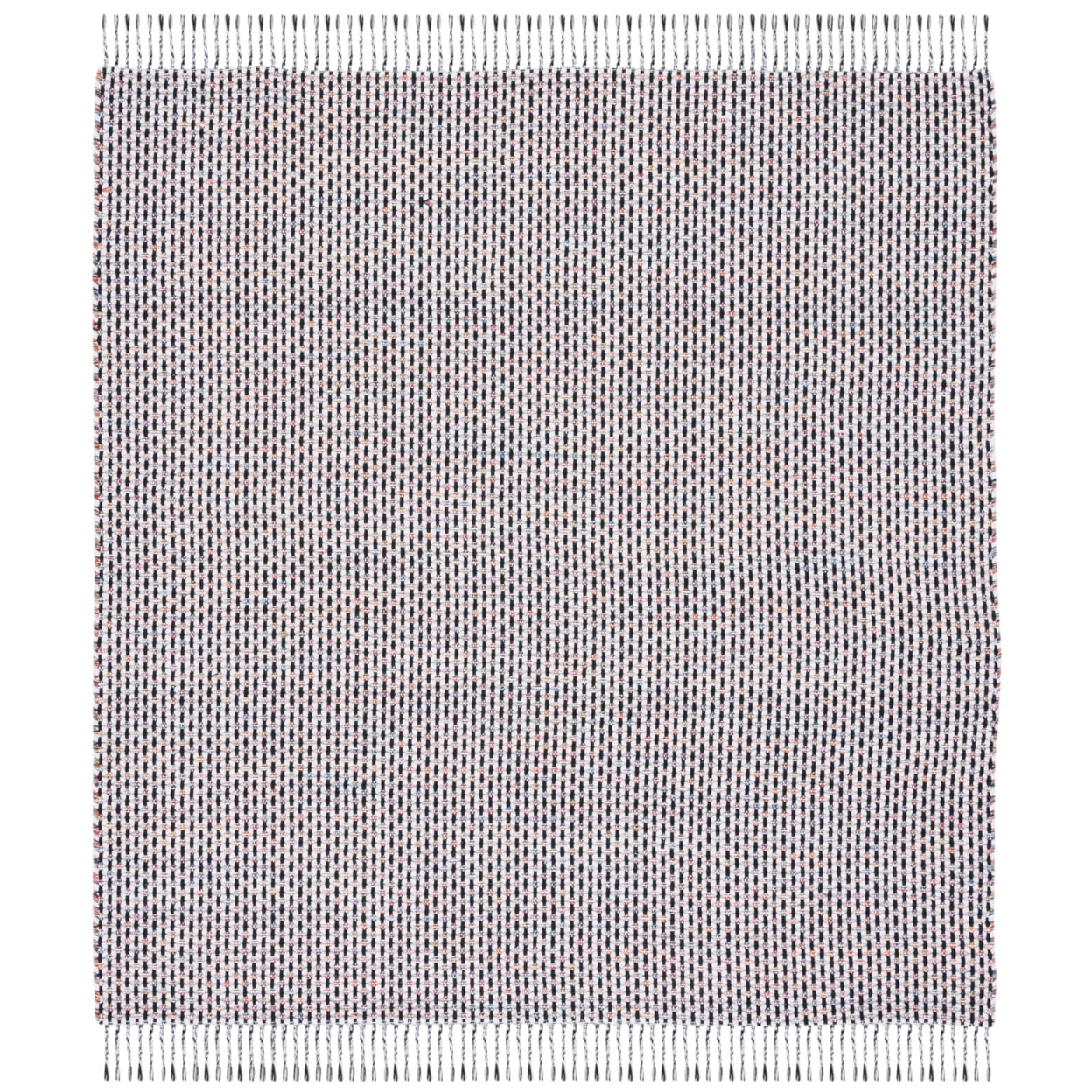 Montauk MTK475 Power Loomed Area Rug - Ivory/Black - 6'x6' - Safavieh.