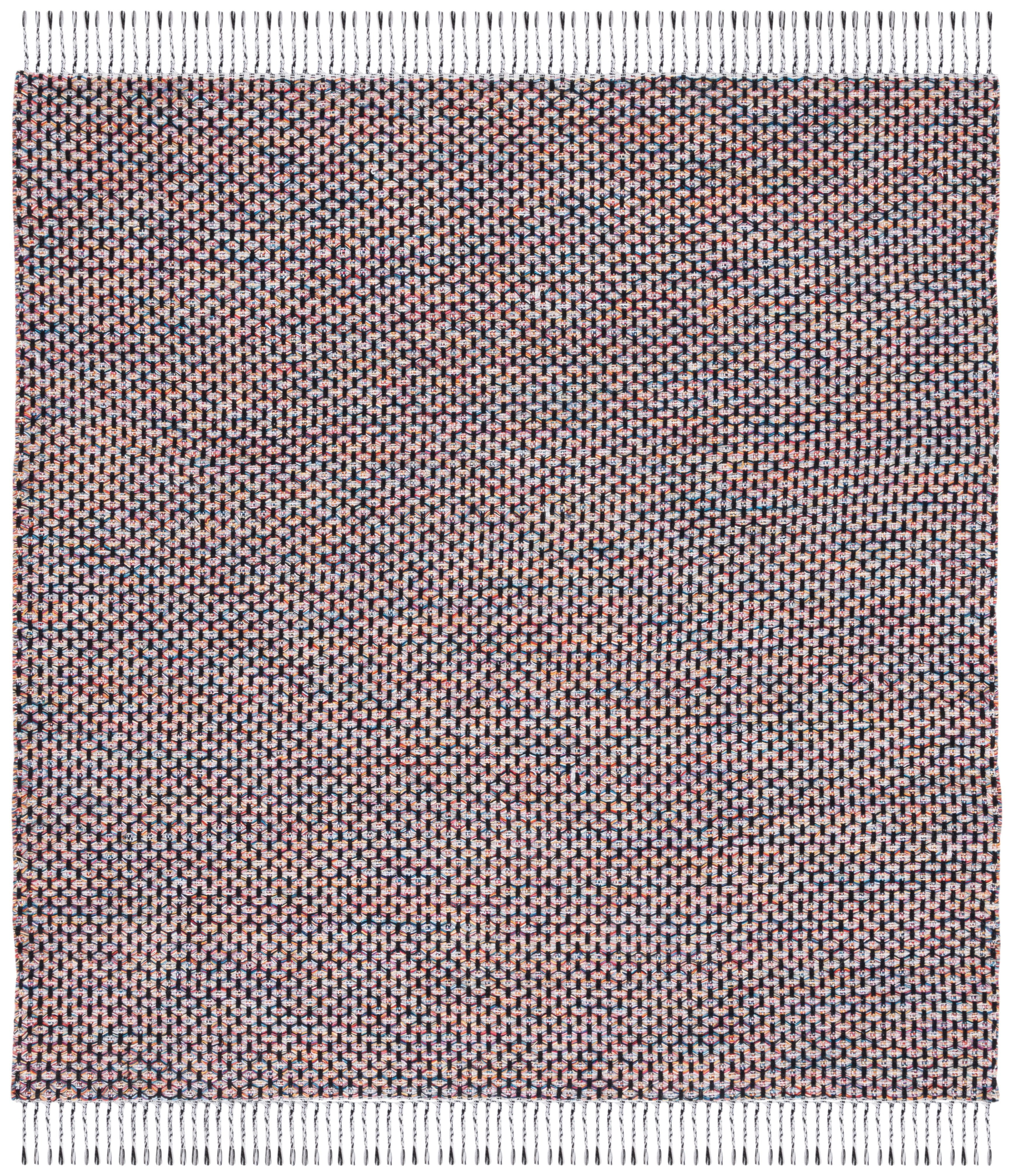 Montauk MTK475 Power Loomed Area Rug - Red/Yellow - 6'x6' - Safavieh.