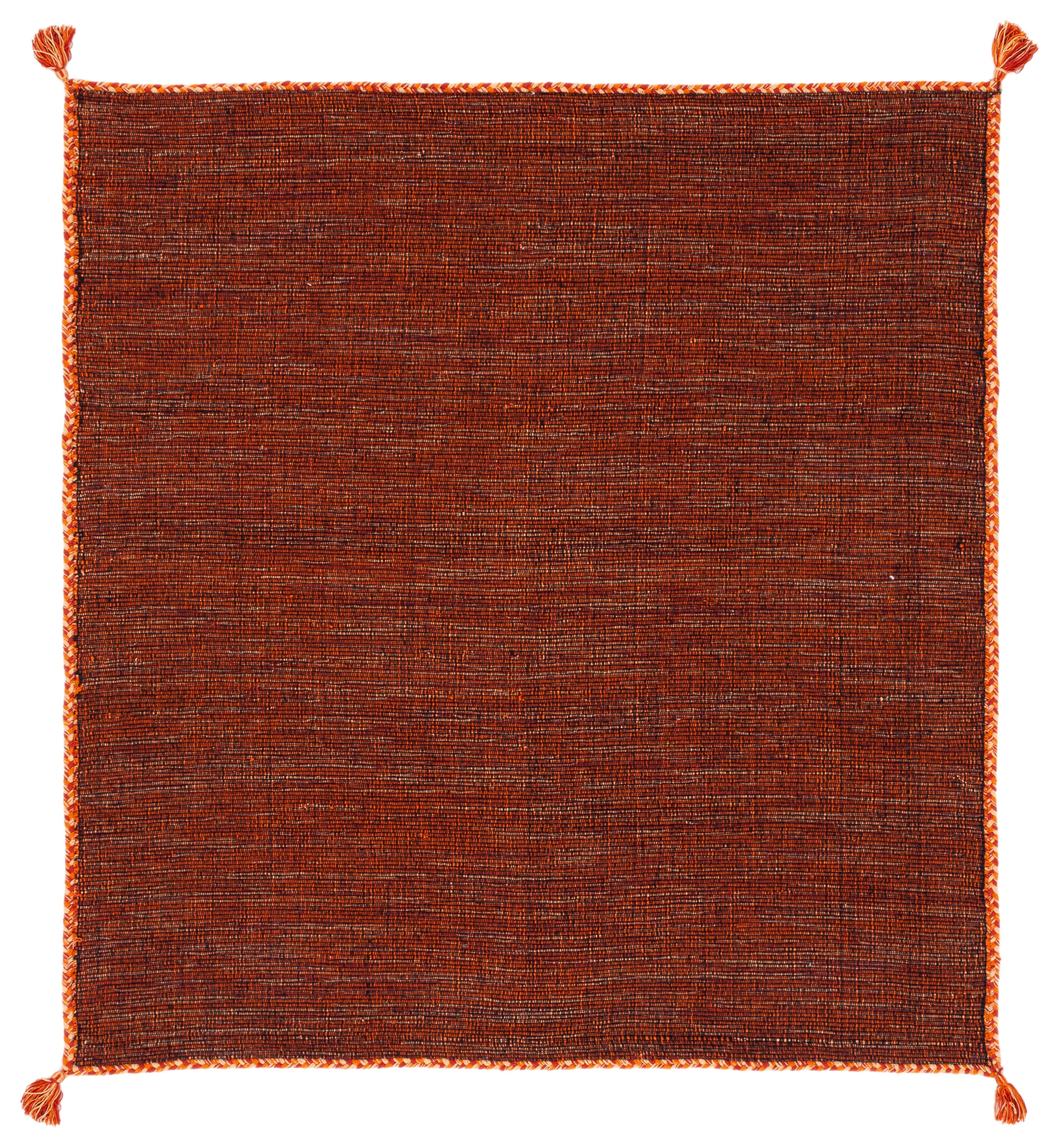 Montauk MTK150 Hand Woven Indoor Area Rug - Orange/Black - 5'x5' - Safavieh
