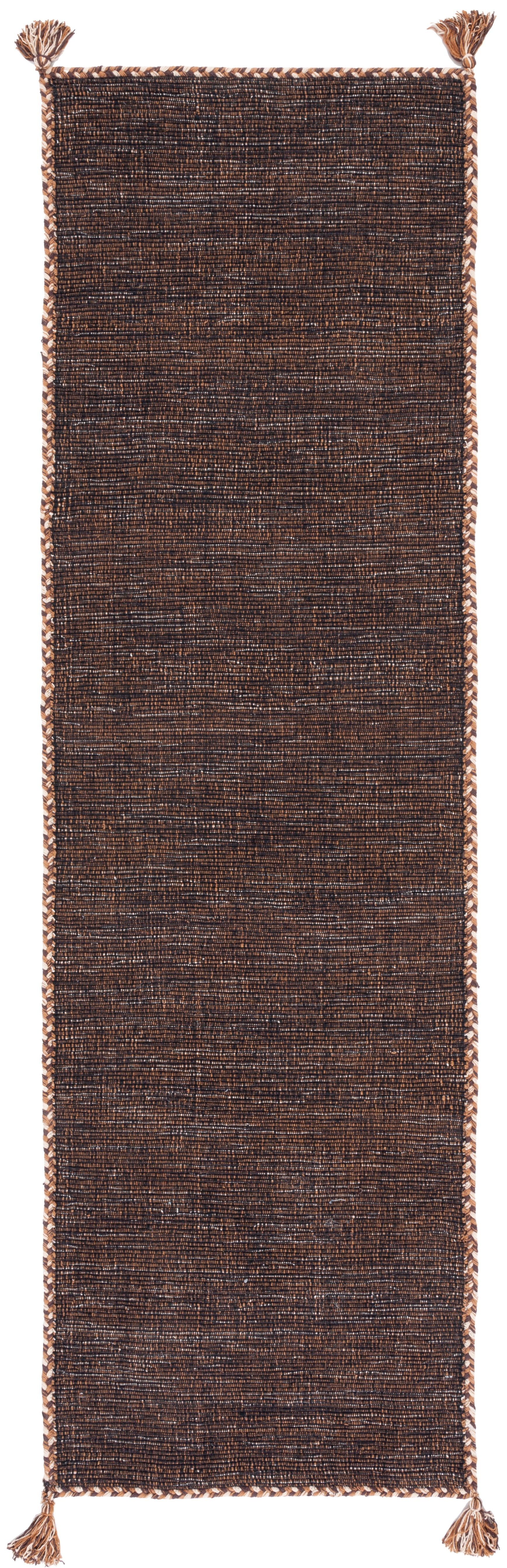 Montauk MTK150 Hand Woven Indoor Runner Rug - Brown/Black - 2'3"x8' - Safavieh