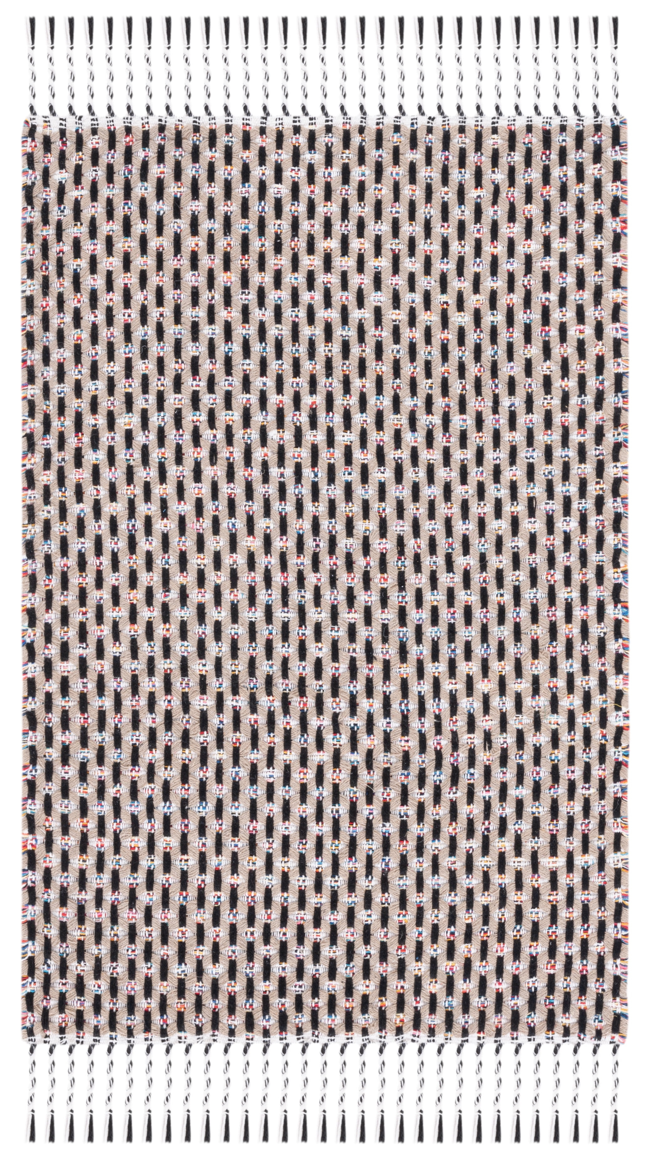 Montauk MTK475 Power Loomed Accent Rug - Beige/Black - 2'x3' - Safavieh.