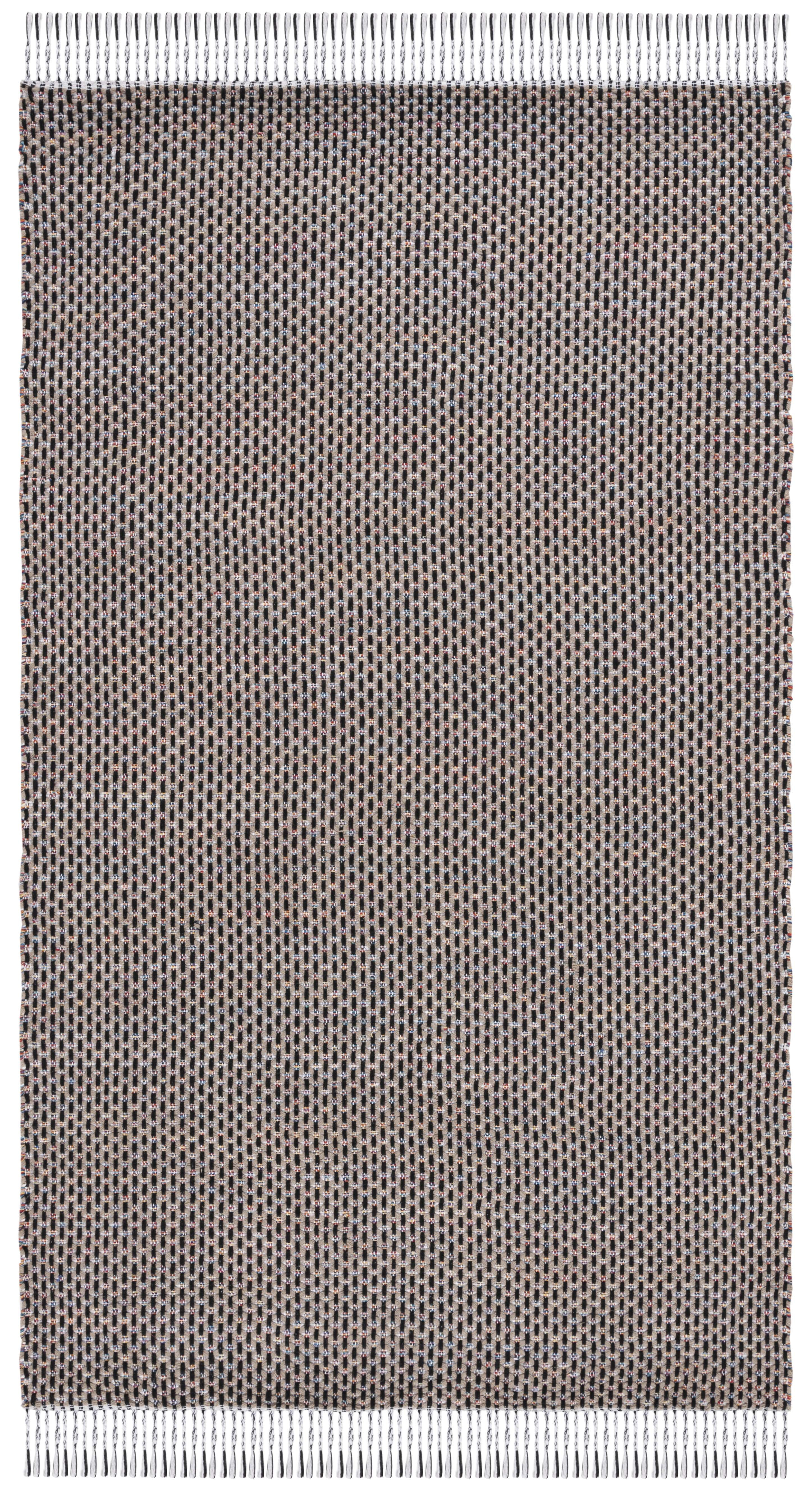 Montauk MTK475 Power Loomed Area Rug - Beige/Black - 5'x8' - Safavieh.