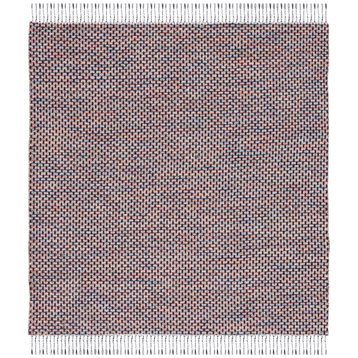 Montauk MTK475 Power Loomed Area Rug - Red/Yellow - 6'x6' - Safavieh.