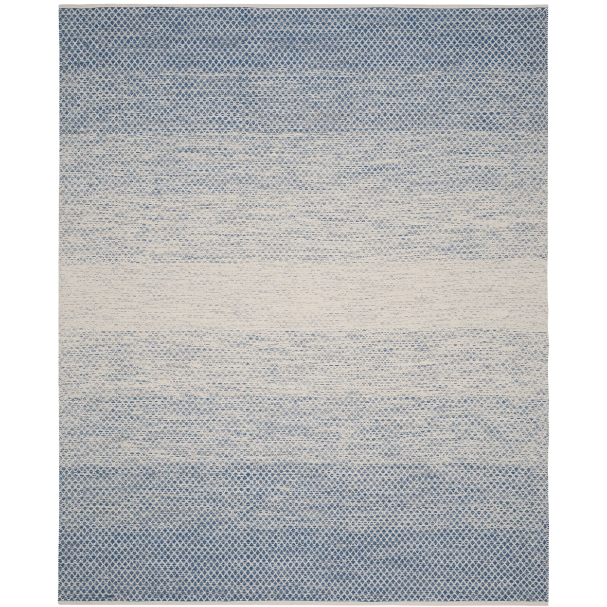 SAFAVIEH Montauk Vaughn Geometric Cotton Area Rug, Blue/Ivory, 11' x 15'