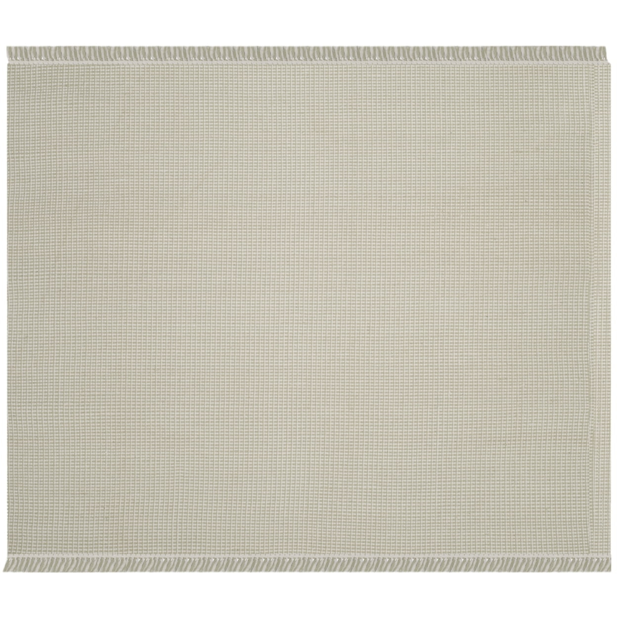 SAFAVIEH Montauk Patton Geometric Cotton Area Rug, Ivory/Green, 4' x 4' Square