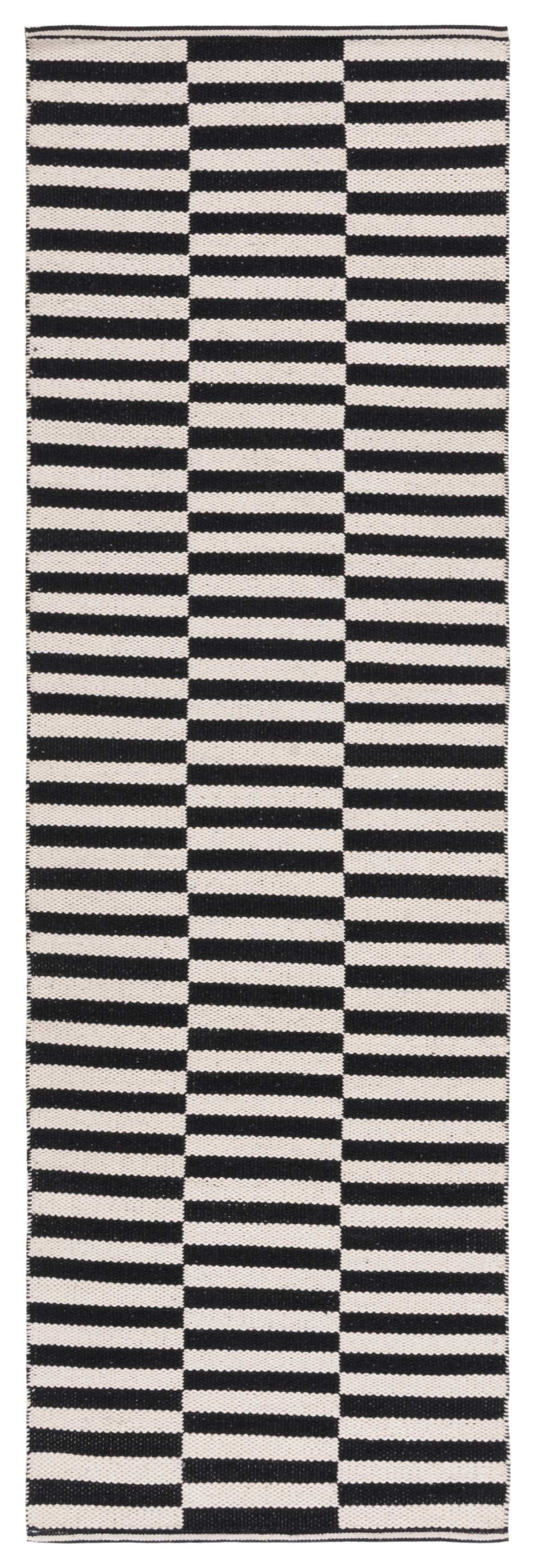 Montauk MTK715 Hand Woven Indoor Runner Rug - Ivory/Black - 2'3"x19' - Safavieh